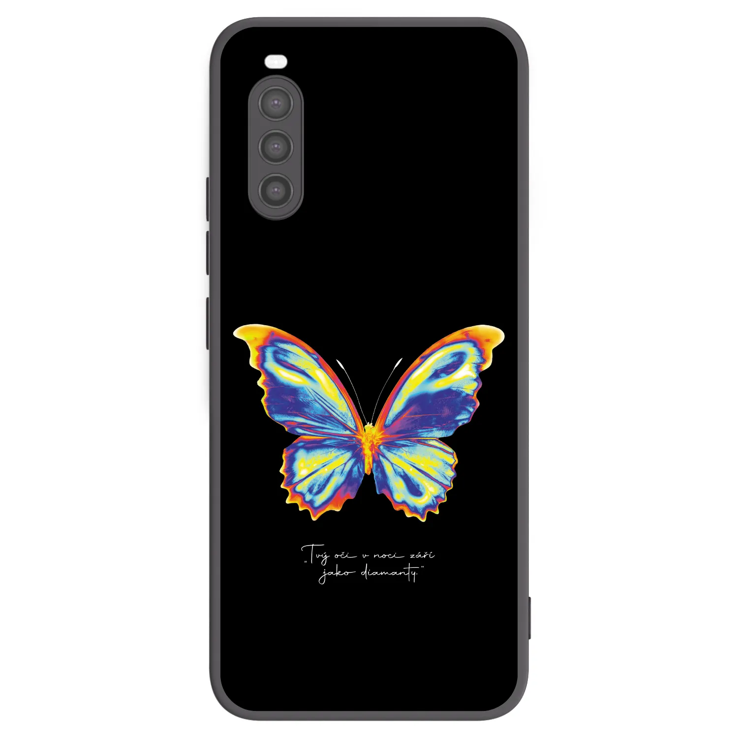 Picasee silikonowe czarne etui na Sony Xperia 10 II - Diamanty Black