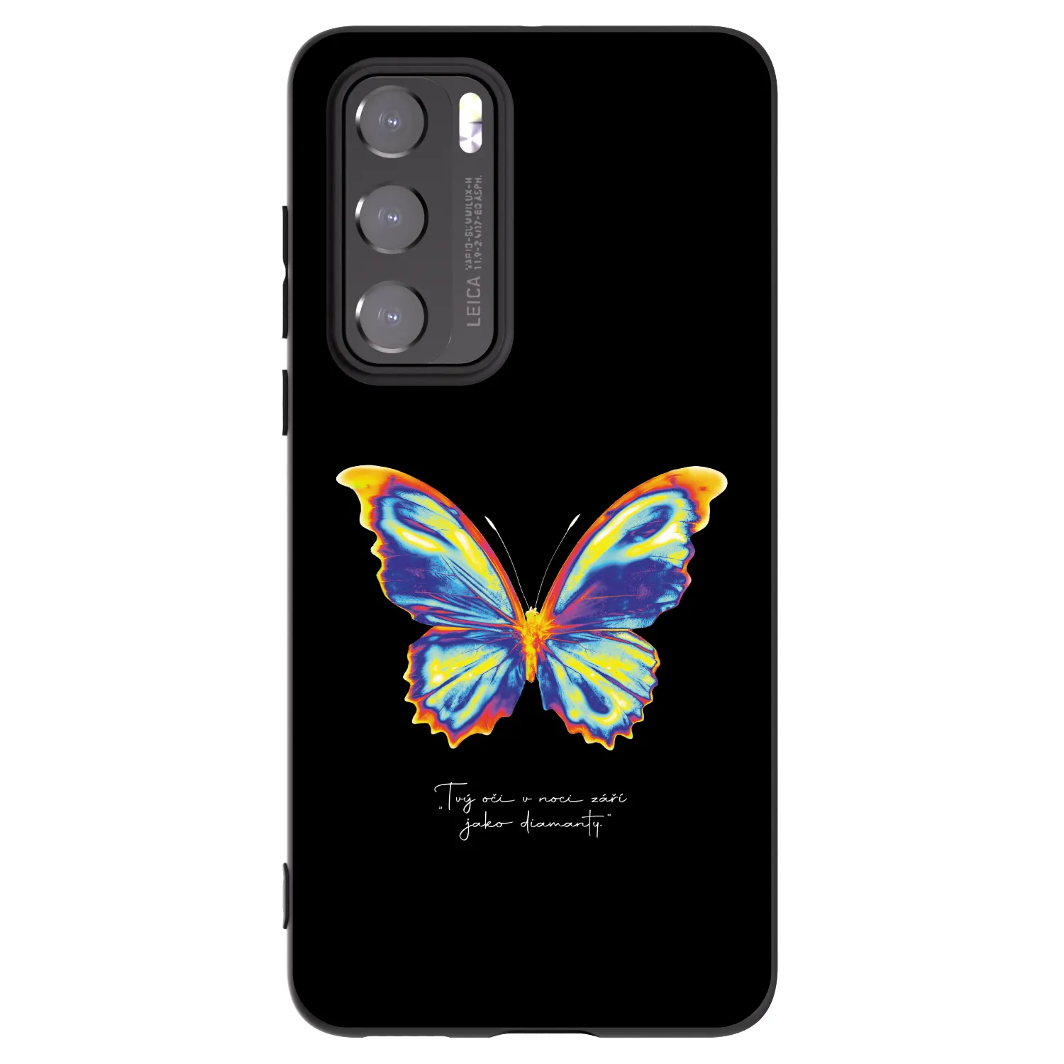 Picasee silikonowe czarne etui na Huawei P40 - Diamanty Black