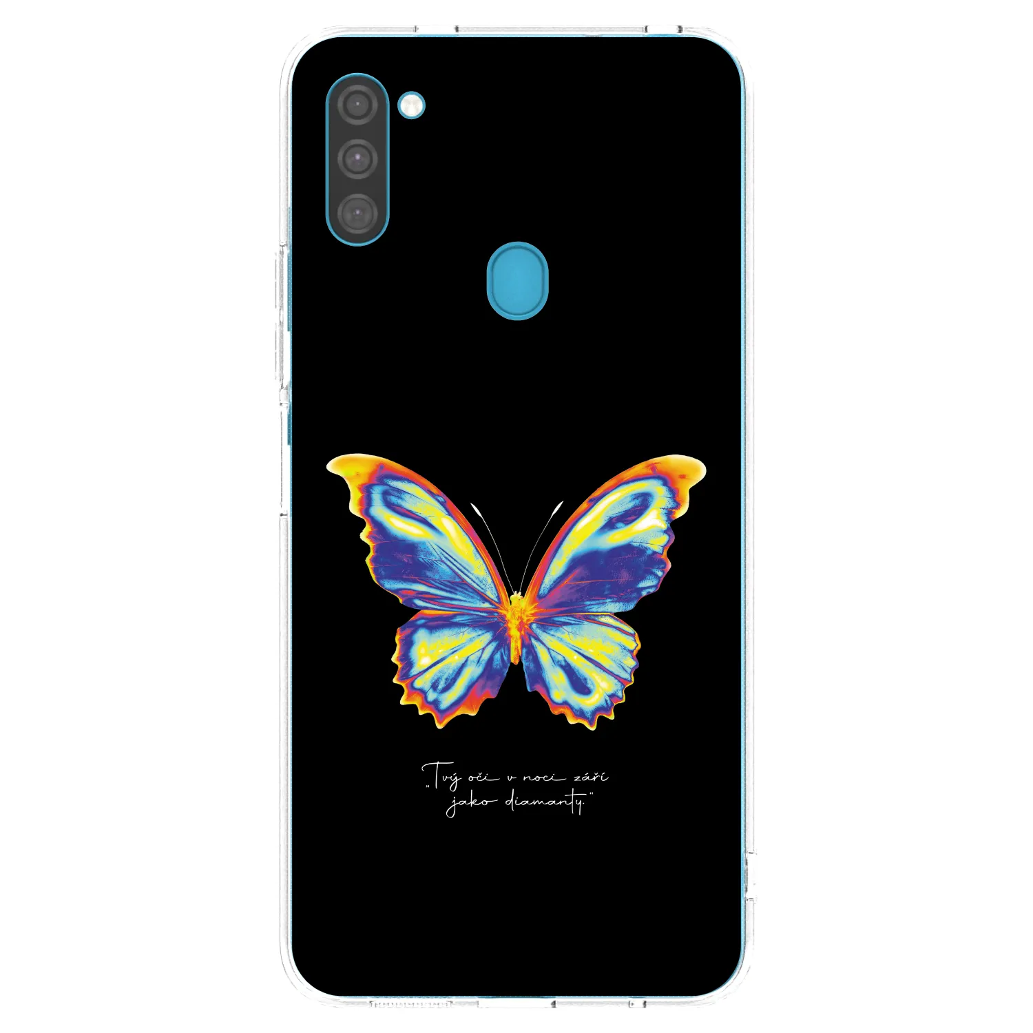 Picasee silikonowe przeźroczyste etui na Samsung Galaxy M11 - Diamanty Black
