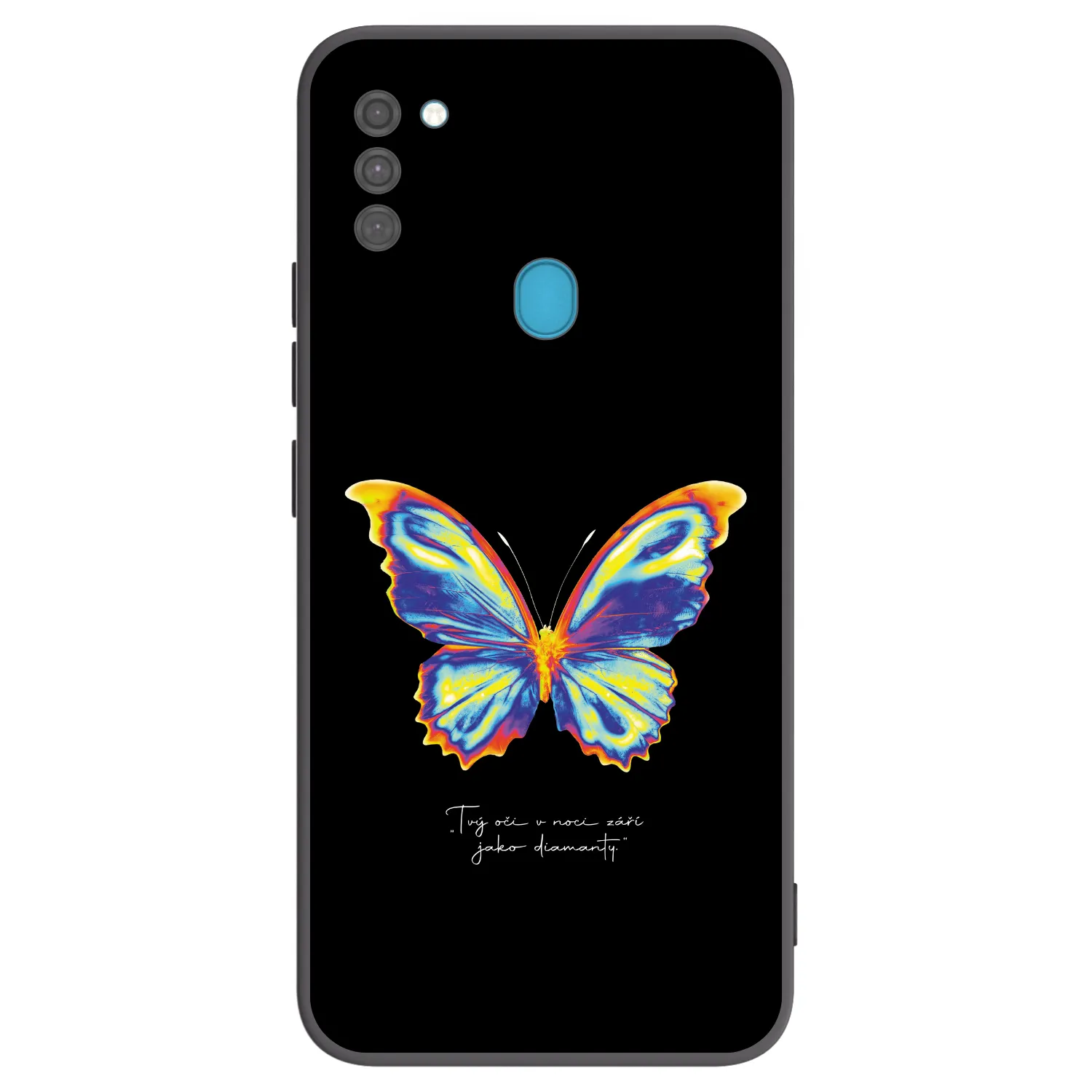 Picasee silikonowe czarne etui na Samsung Galaxy M11 - Diamanty Black