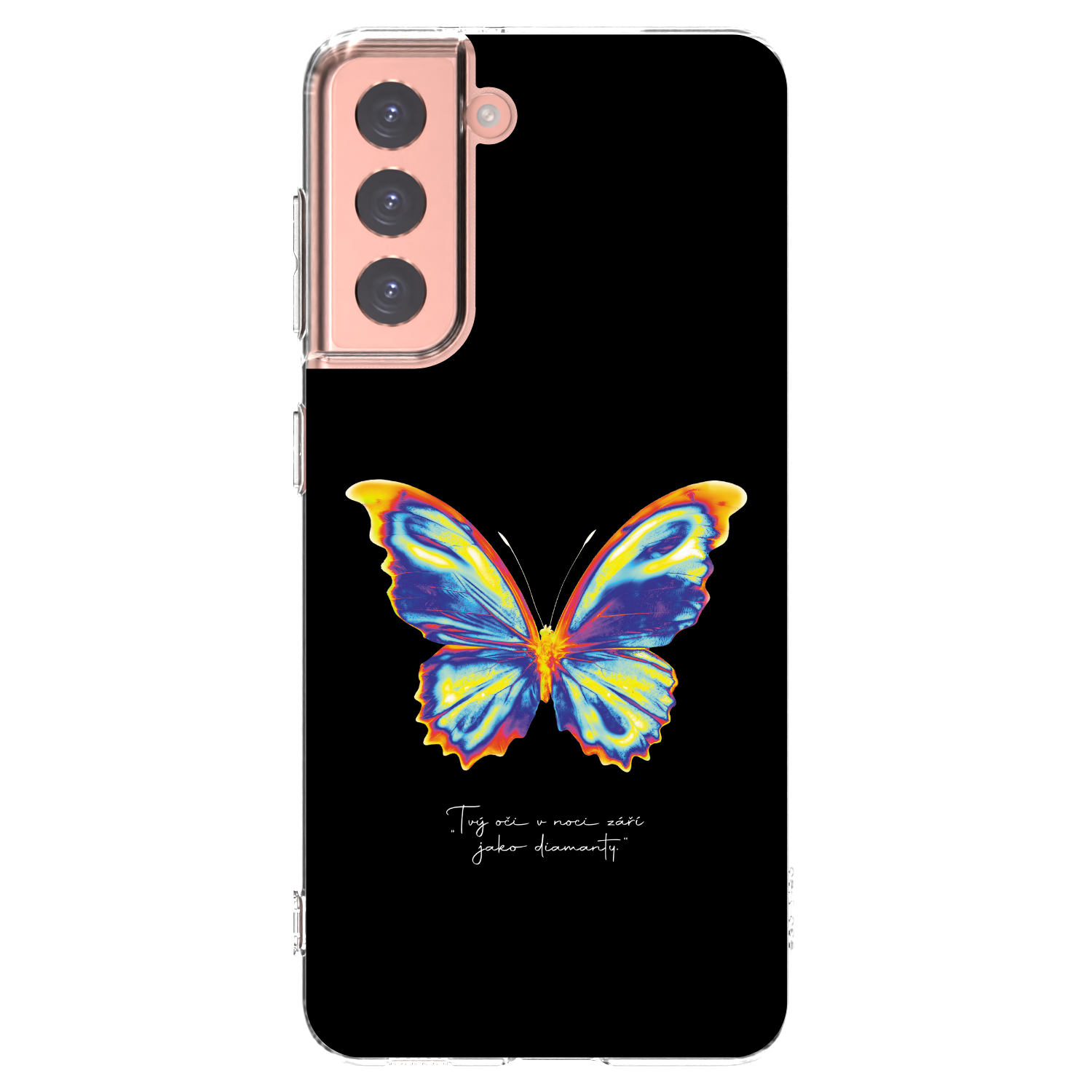 Picasee silikonowe przeźroczyste etui na Samsung Galaxy S21 5G G991B - Diamanty Black
