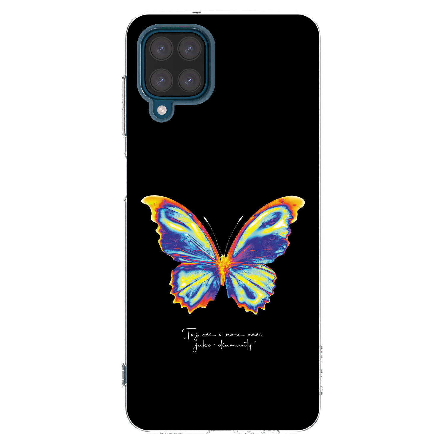 Picasee silikonowe przeźroczyste etui na Samsung Galaxy A12 A125F - Diamanty Black