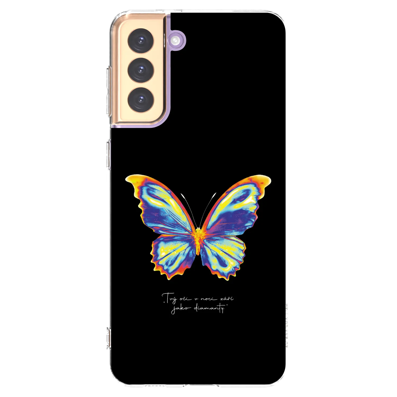 Picasee silikonowe przeźroczyste etui na Samsung Galaxy S21+ 5G G996F - Diamanty Black