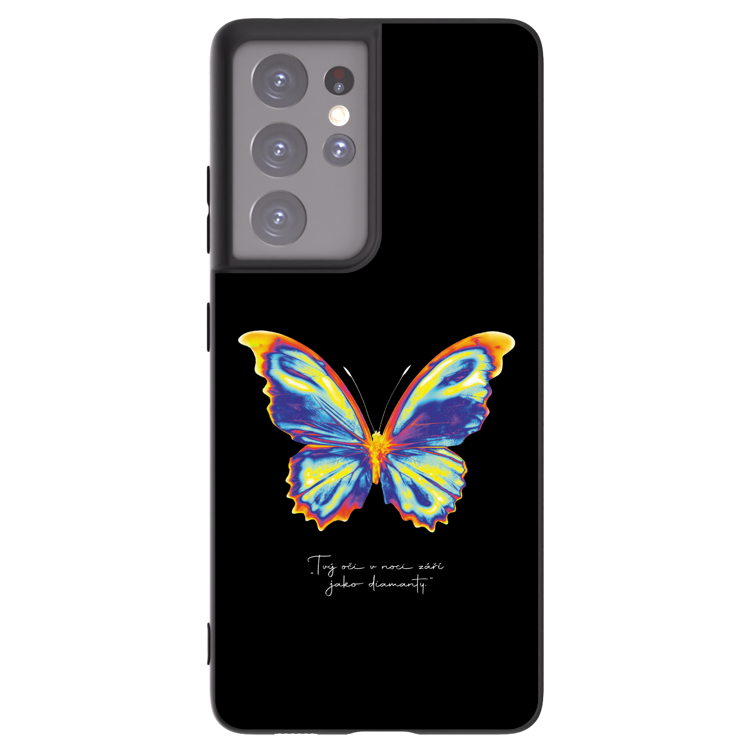 Picasee silikonowe czarne etui na Samsung Galaxy S21 Ultra 5G G998B - Diamanty Black