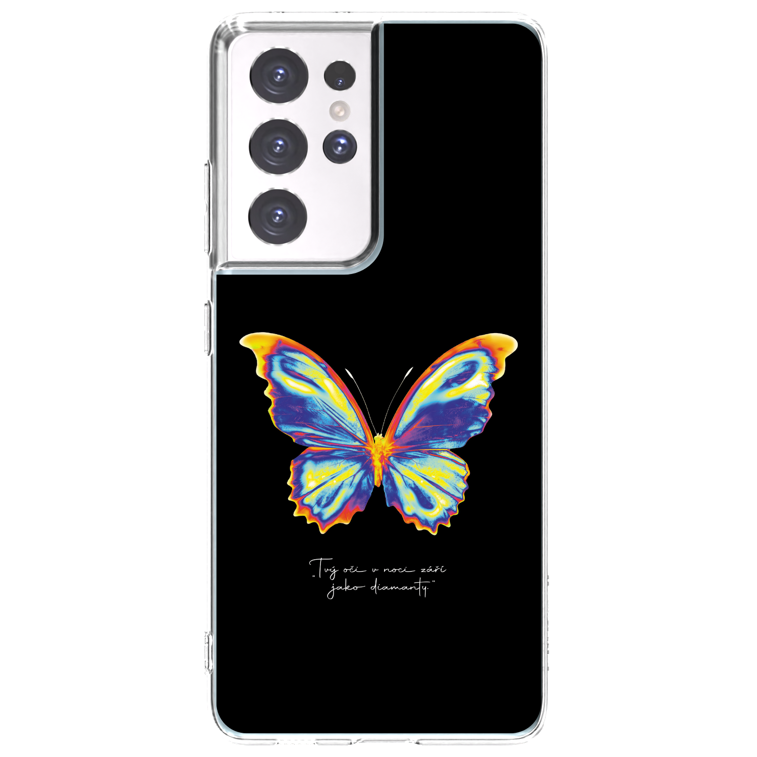 Picasee silikonowe przeźroczyste etui na Samsung Galaxy S21 Ultra 5G G998B - Diamanty Black