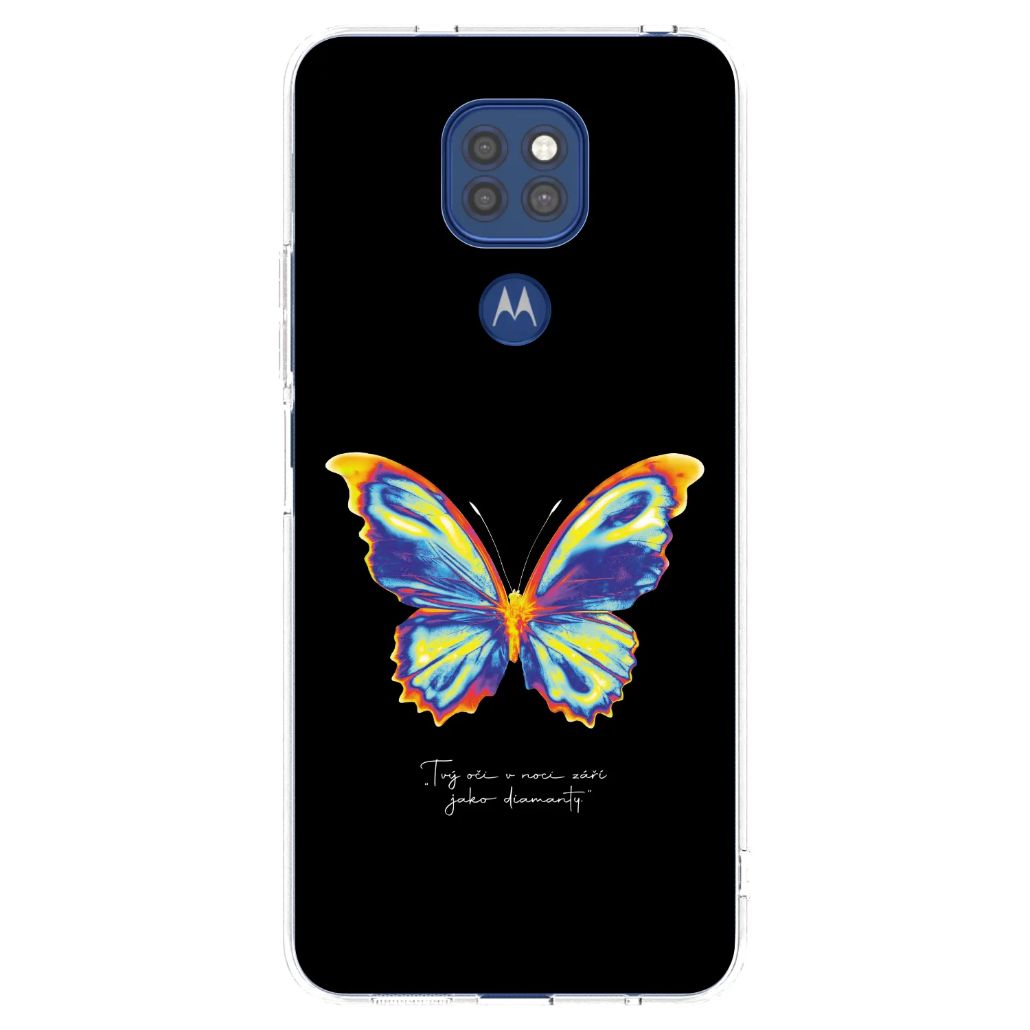 Picasee silikonowe przeźroczyste etui na Motorola Moto G9 Play - Diamanty Black