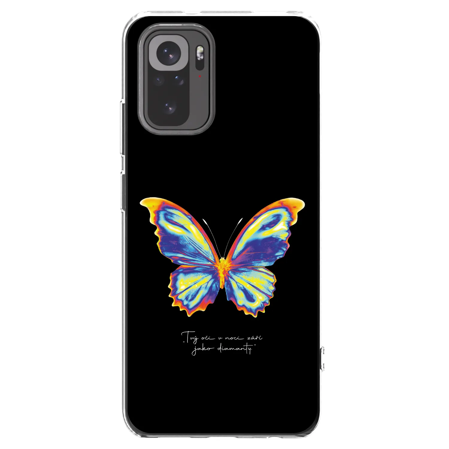 Picasee silikonowe przeźroczyste etui na Xiaomi Redmi Note 10 - Diamanty Black