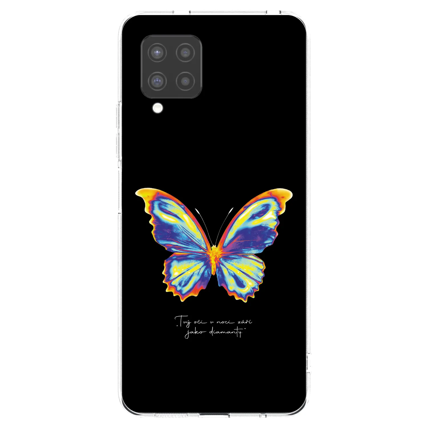 Picasee silikonowe przeźroczyste etui na Samsung Galaxy A42 A426B - Diamanty Black
