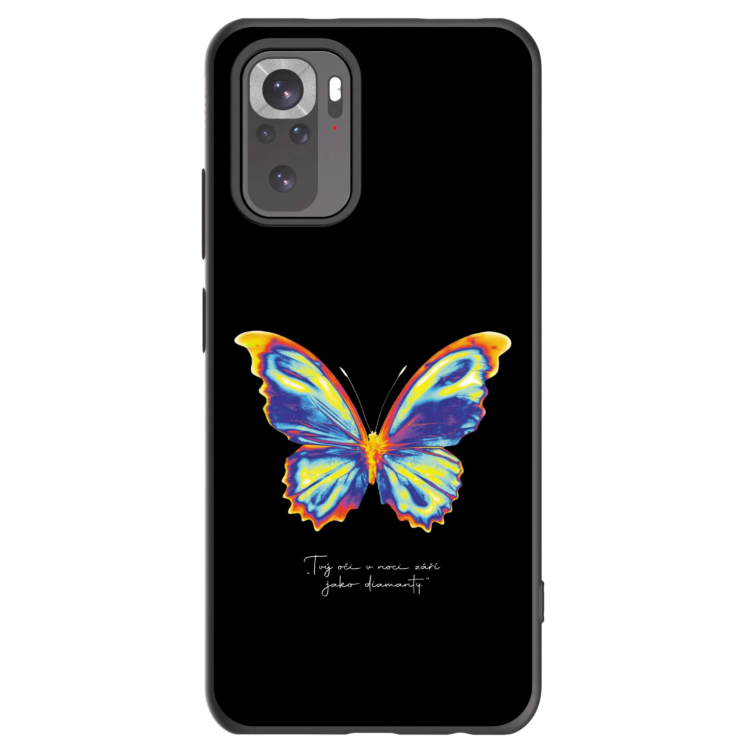 Picasee silikonowe czarne etui na Xiaomi Redmi Note 10S - Diamanty Black
