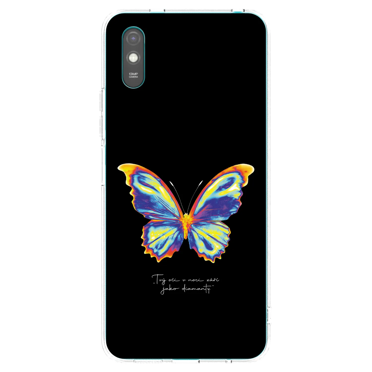 Picasee silikonowe przeźroczyste etui na Xiaomi Redmi 9AT - Diamanty Black