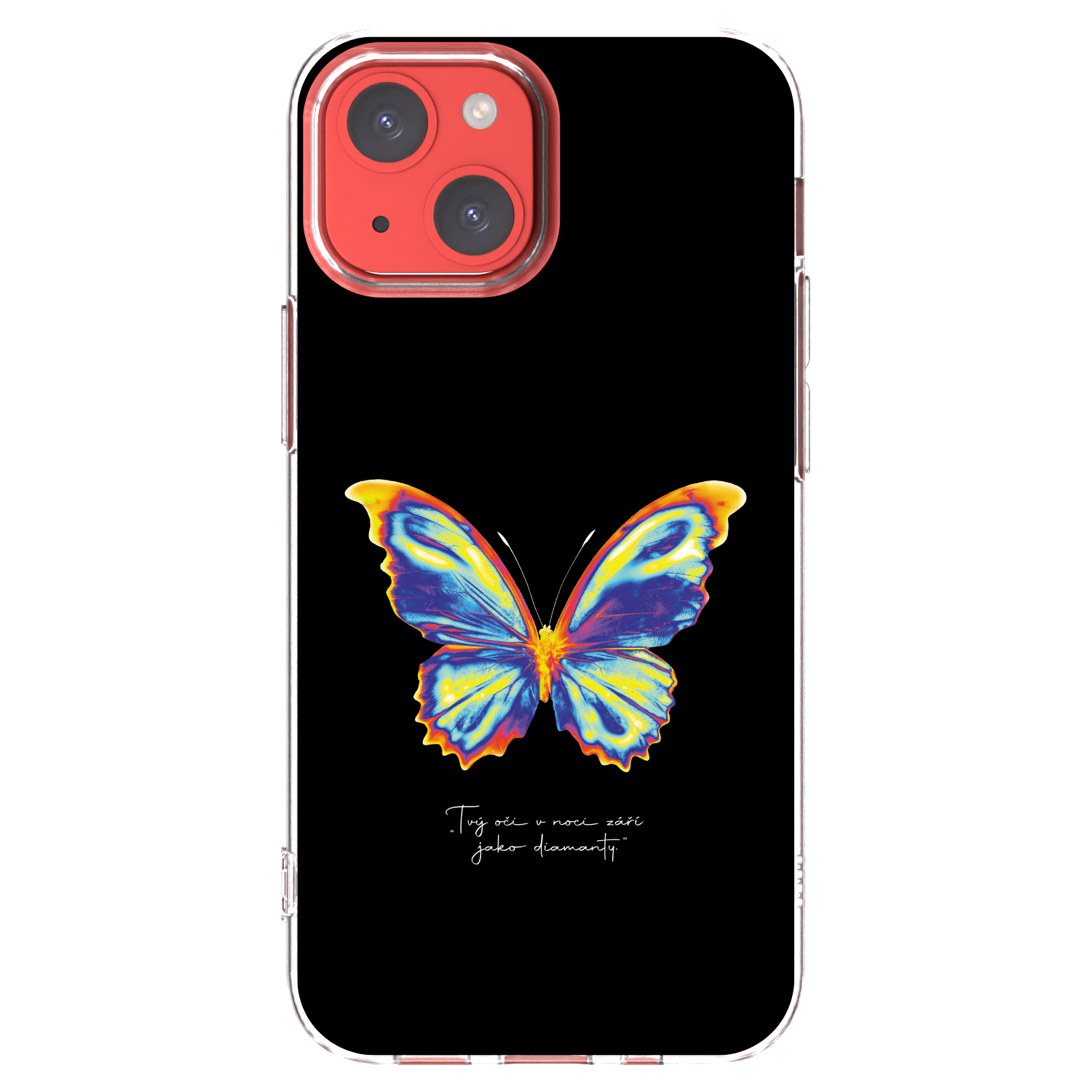 Picasee silikonowe przeźroczyste etui na Apple iPhone 13 mini - Diamanty Black