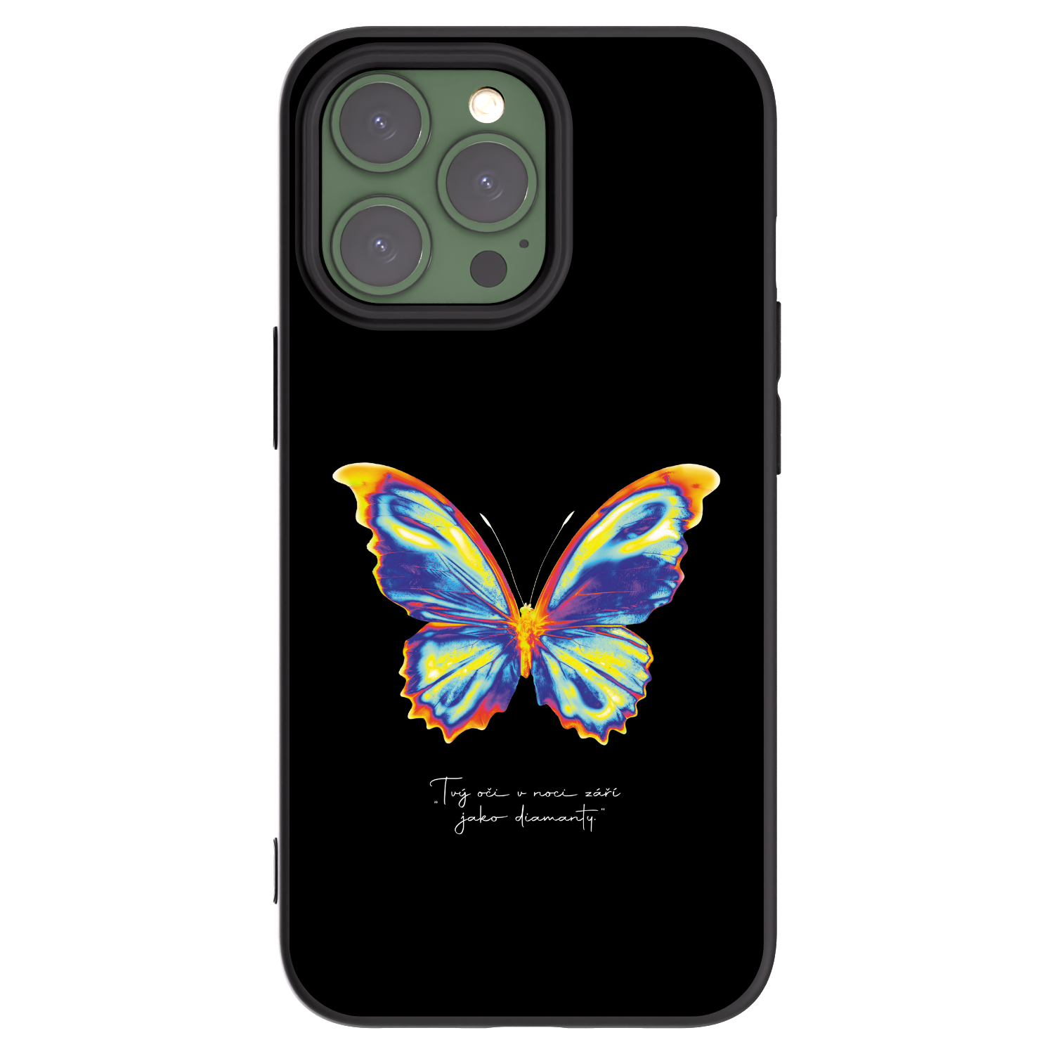 Picasee silikonowe czarne etui na Apple iPhone 13 Pro - Diamanty Black