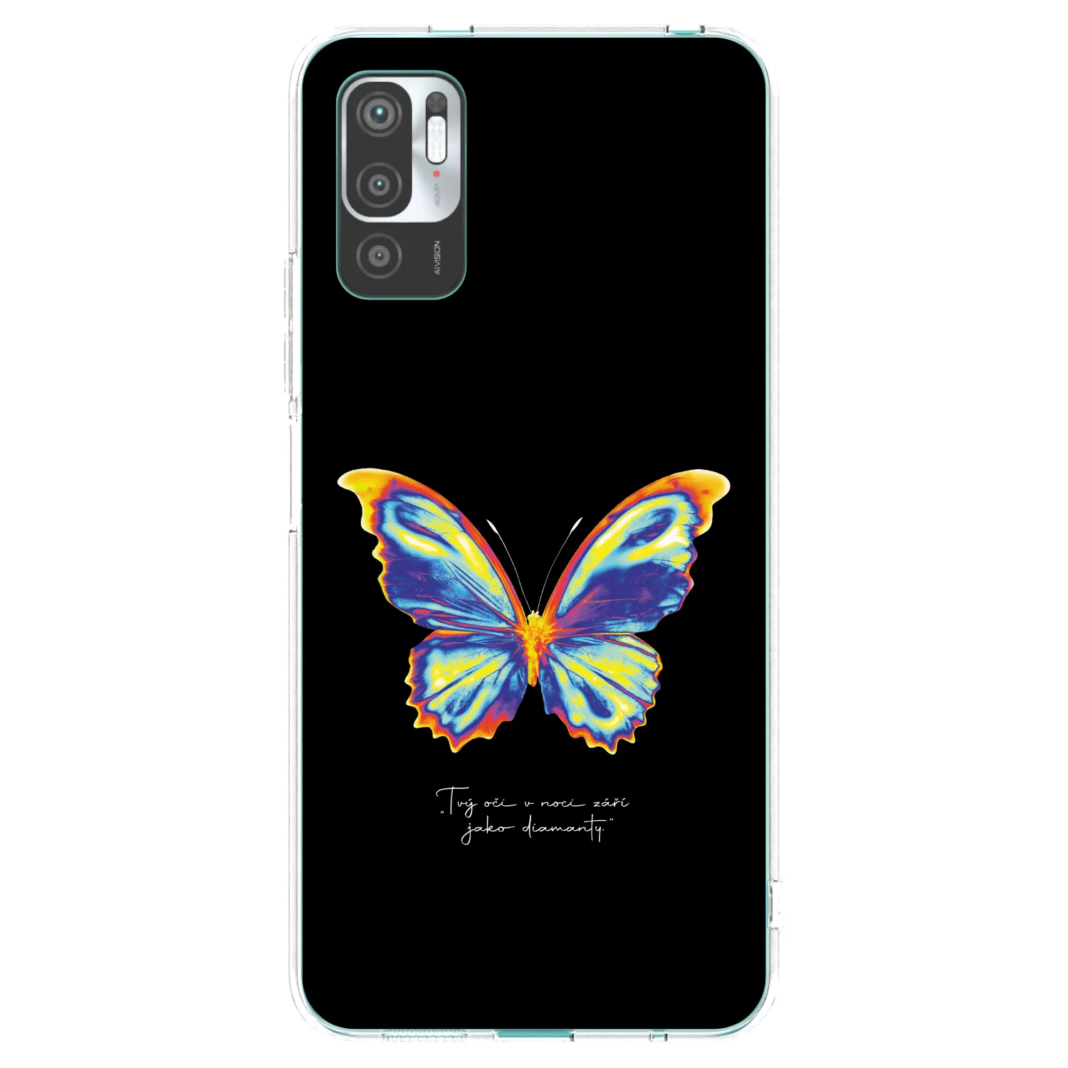 Picasee silikonowe przeźroczyste etui na Xiaomi Redmi Note 10 5G - Diamanty Black