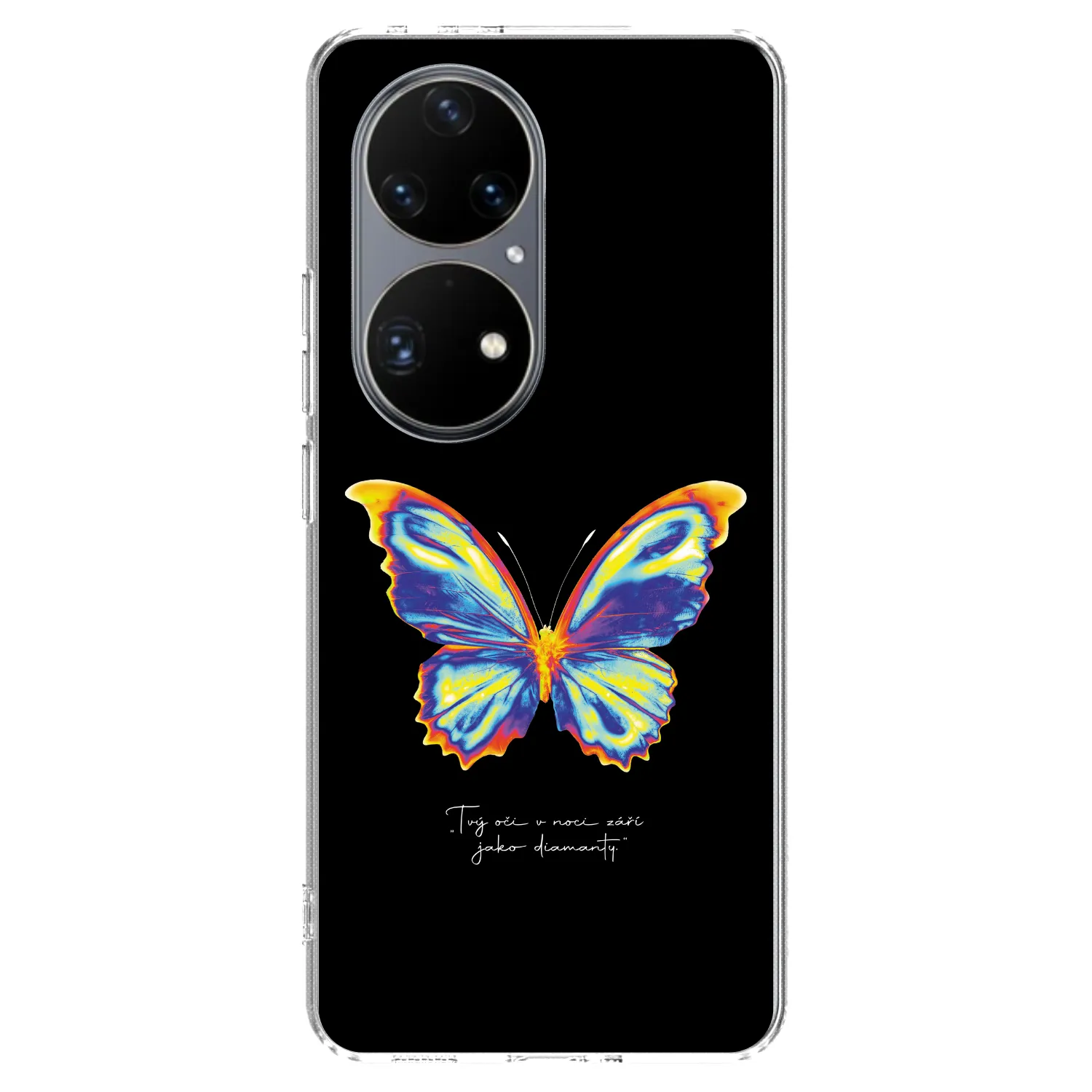 Picasee silikonowe przeźroczyste etui na Huawei P50 - Diamanty Black