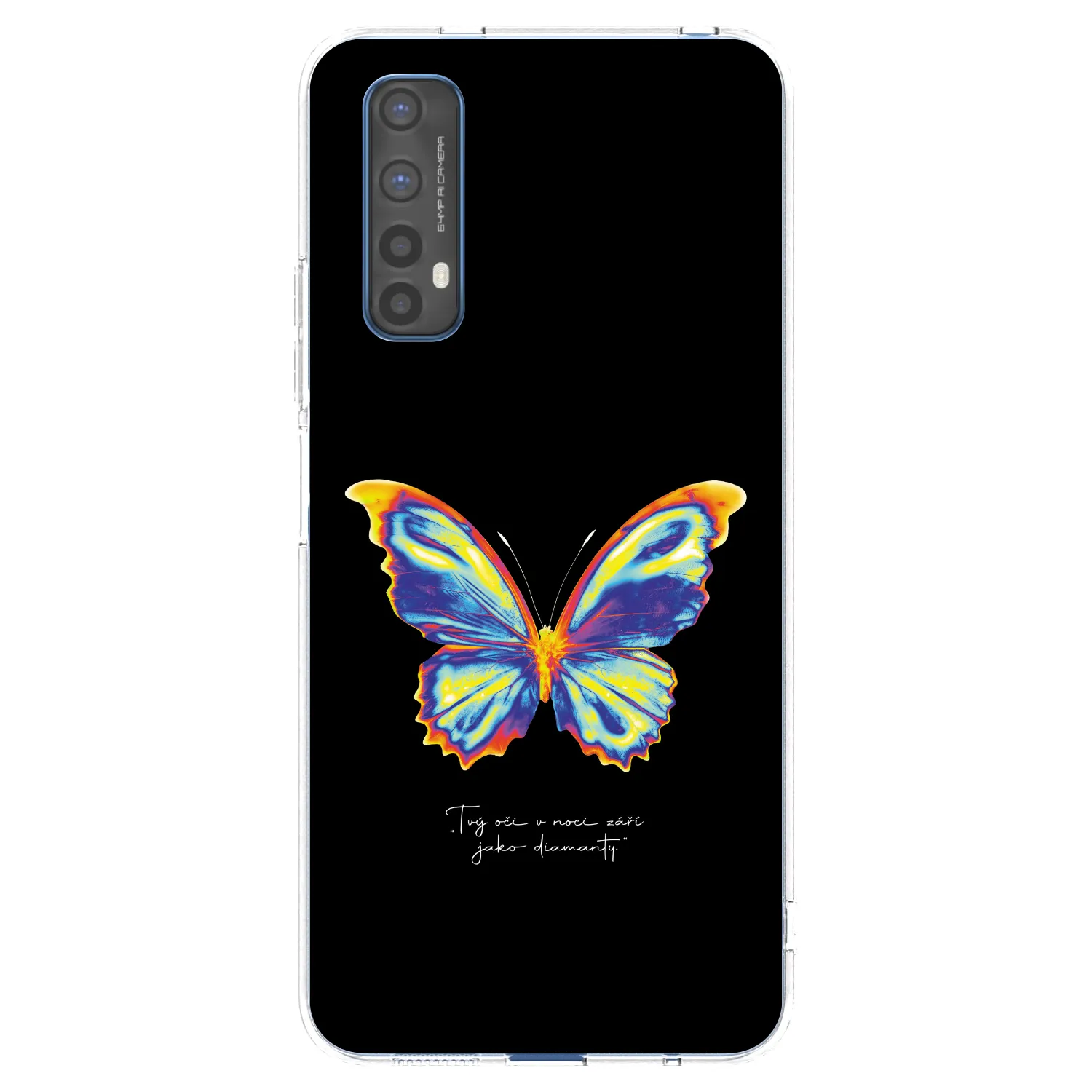 Picasee silikonowe przeźroczyste etui na Realme 7 - Diamanty Black