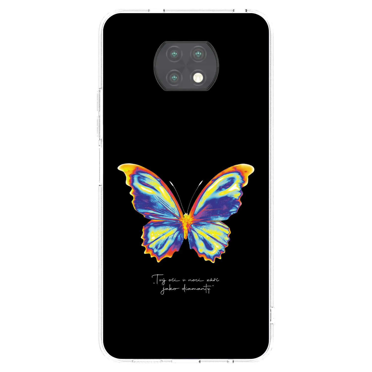 Picasee silikonowe przeźroczyste etui na Xiaomi Redmi Note 9T - Diamanty Black