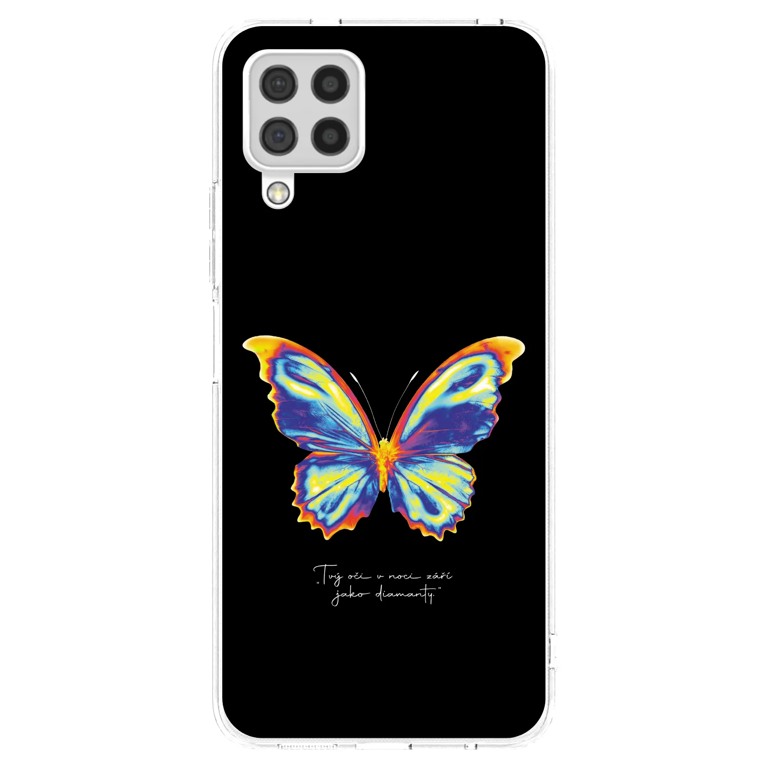 Picasee silikonowe przeźroczyste etui na Samsung Galaxy A22 A225F 4G - Diamanty Black