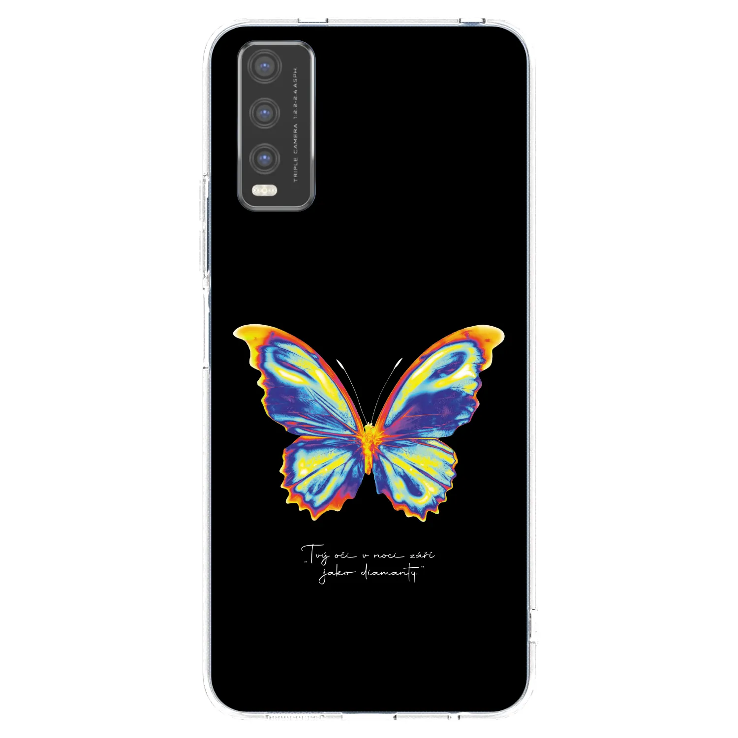 Picasee silikonowe przeźroczyste etui na Vivo Y20s - Diamanty Black