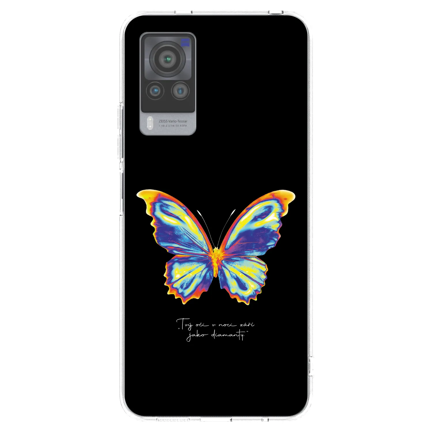 Picasee silikonowe przeźroczyste etui na Vivo X60 Pro 5G - Diamanty Black