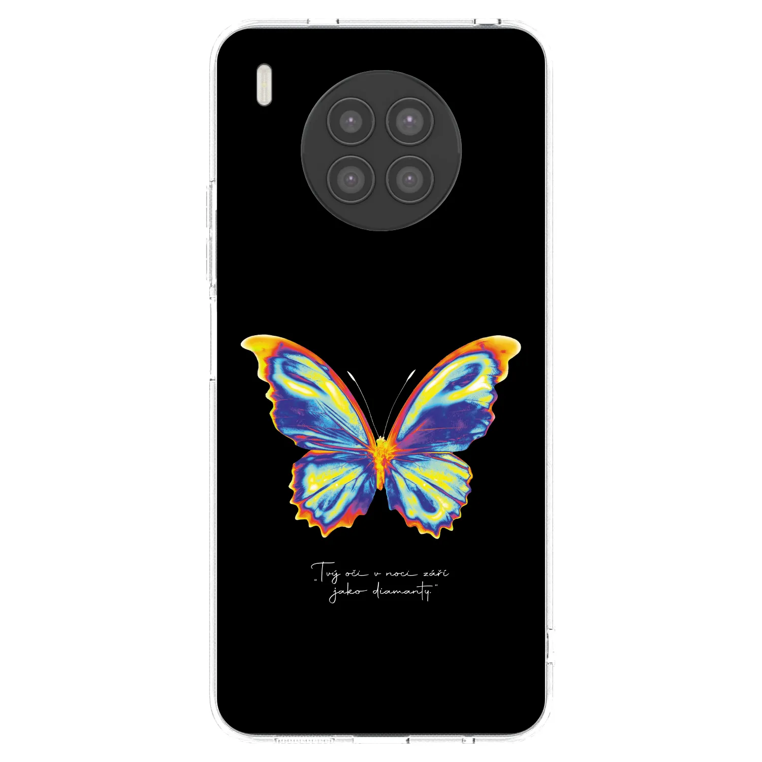Picasee silikonowe przeźroczyste etui na Huawei Nova 8i - Diamanty Black
