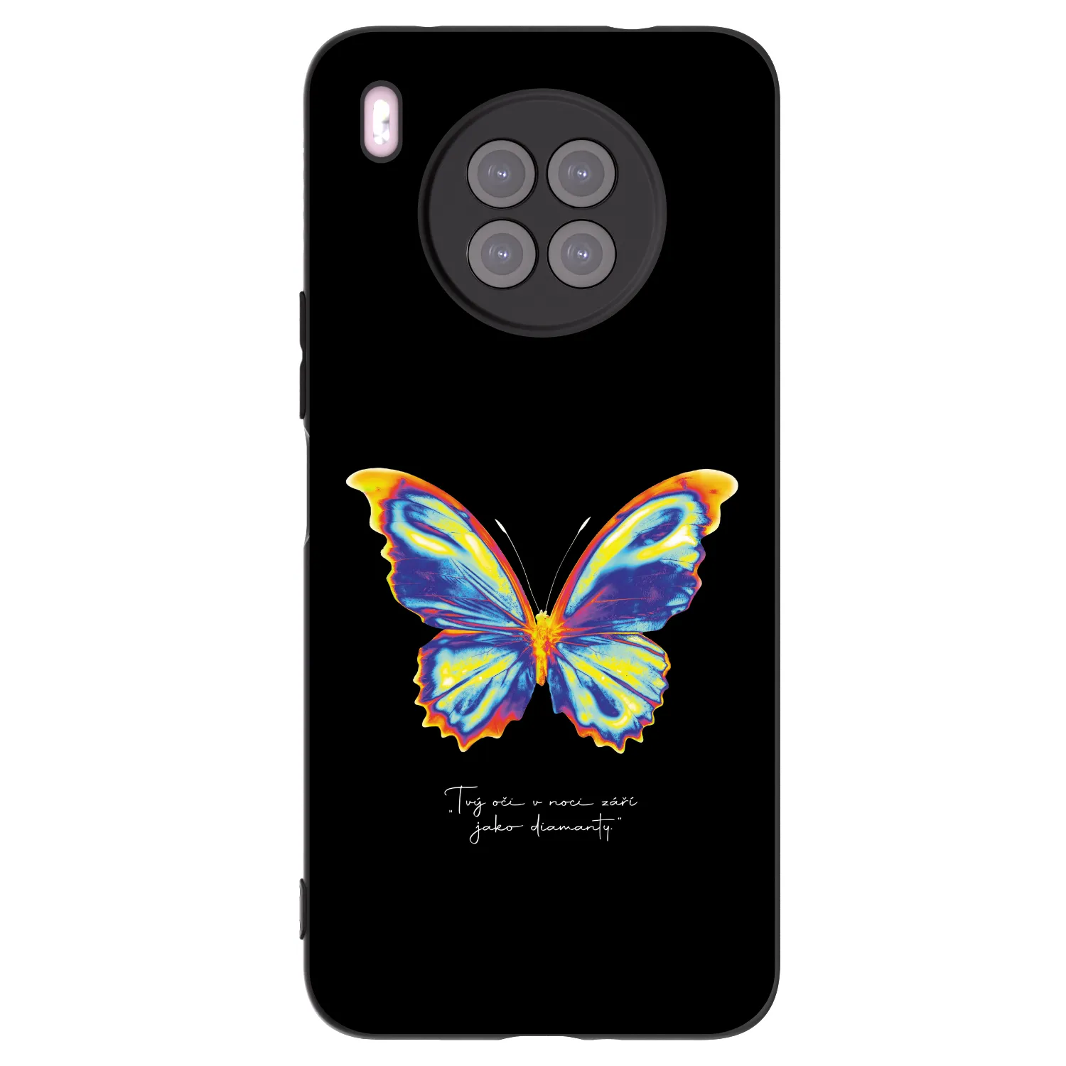 Picasee silikonowe czarne etui na Huawei Nova 8i - Diamanty Black