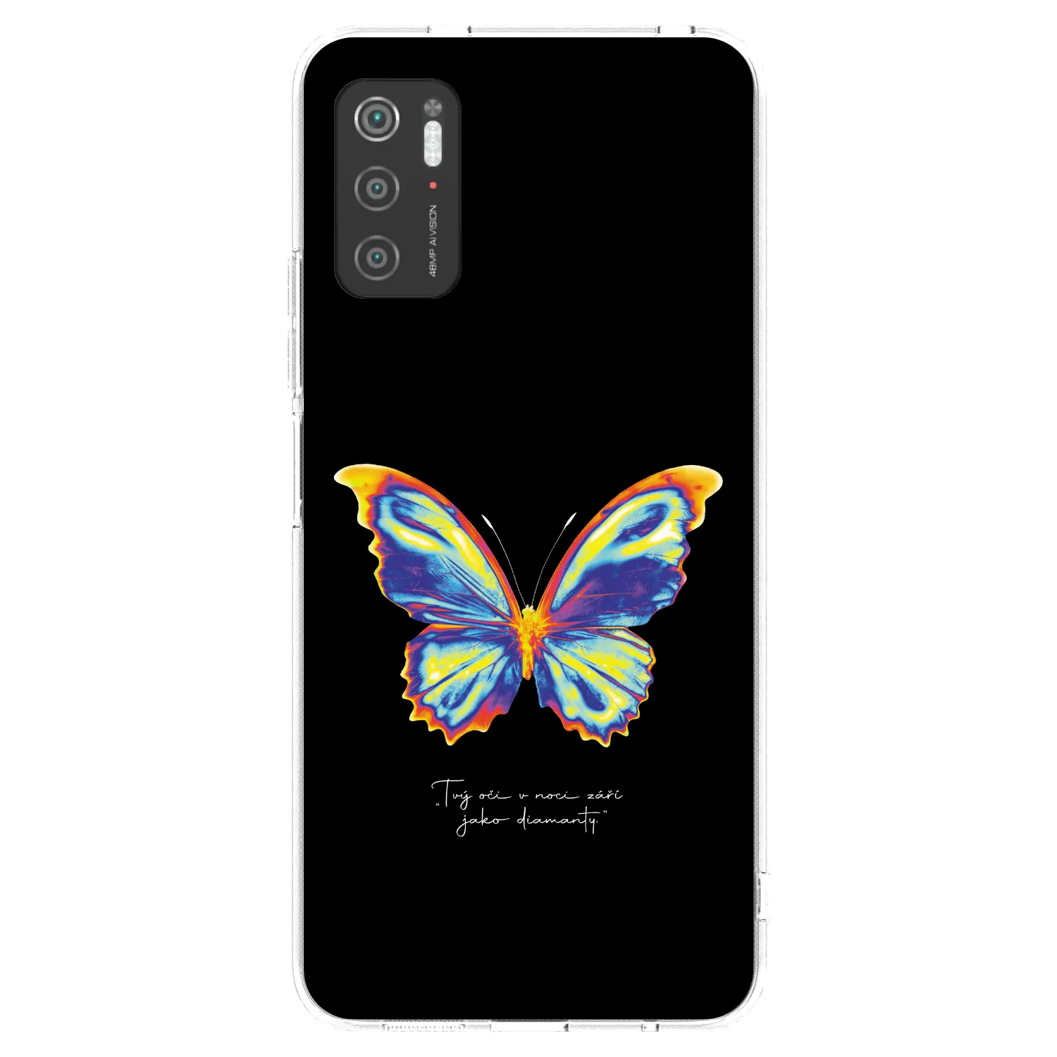 Picasee silikonowe przeźroczyste etui na Xiaomi Poco M3 Pro 5G - Diamanty Black