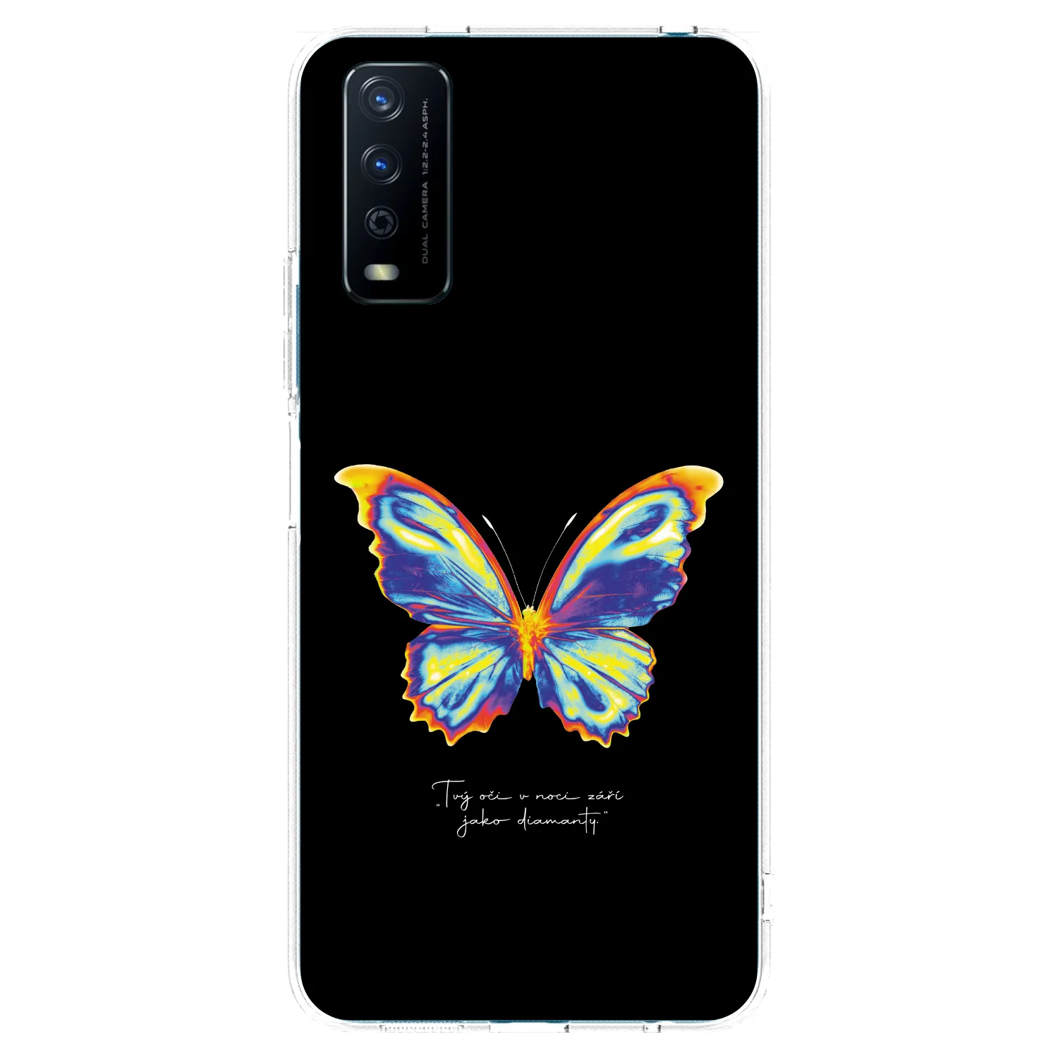 Picasee silikonowe przeźroczyste etui na Vivo Y11s - Diamanty Black
