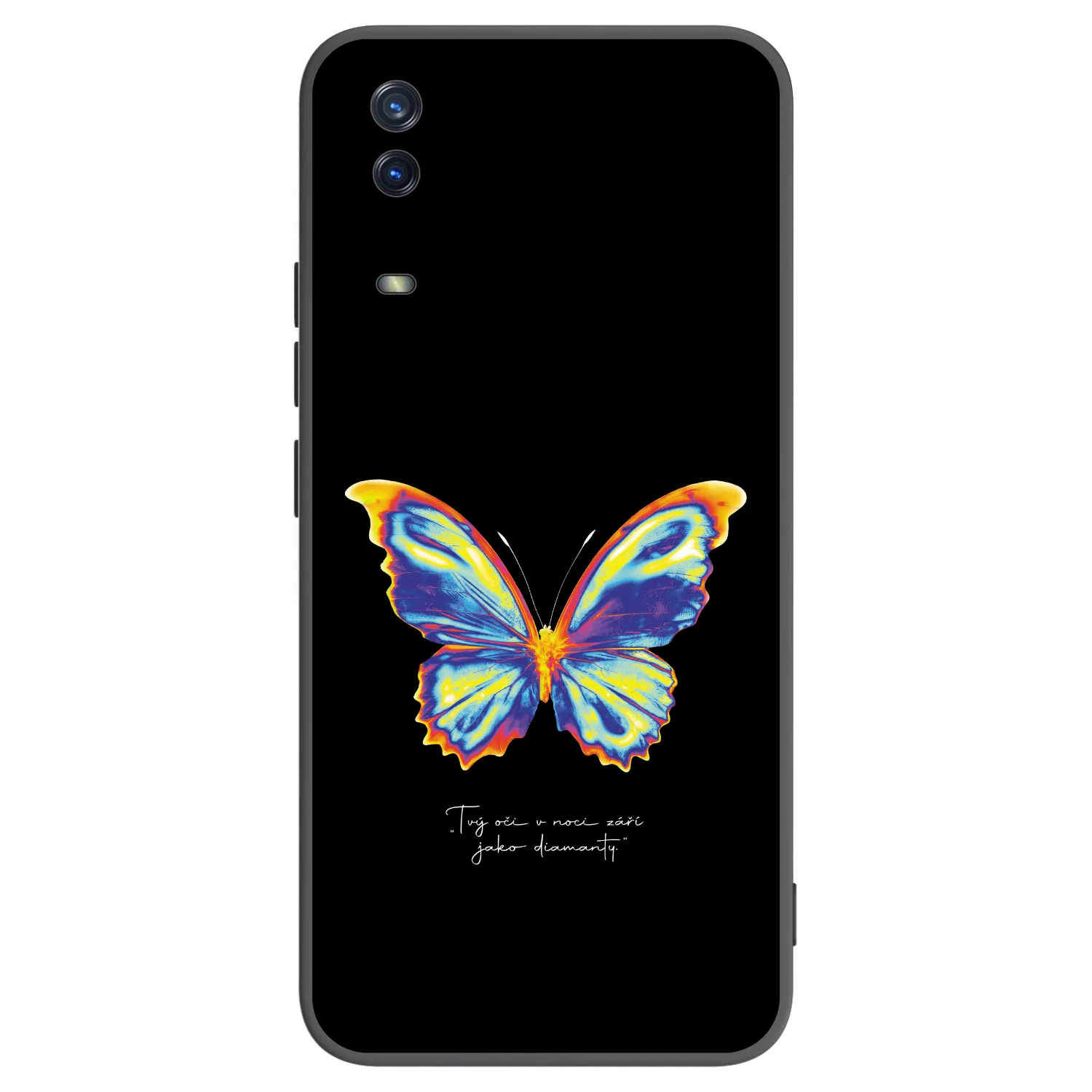 Picasee silikonowe czarne etui na Vivo Y11s - Diamanty Black