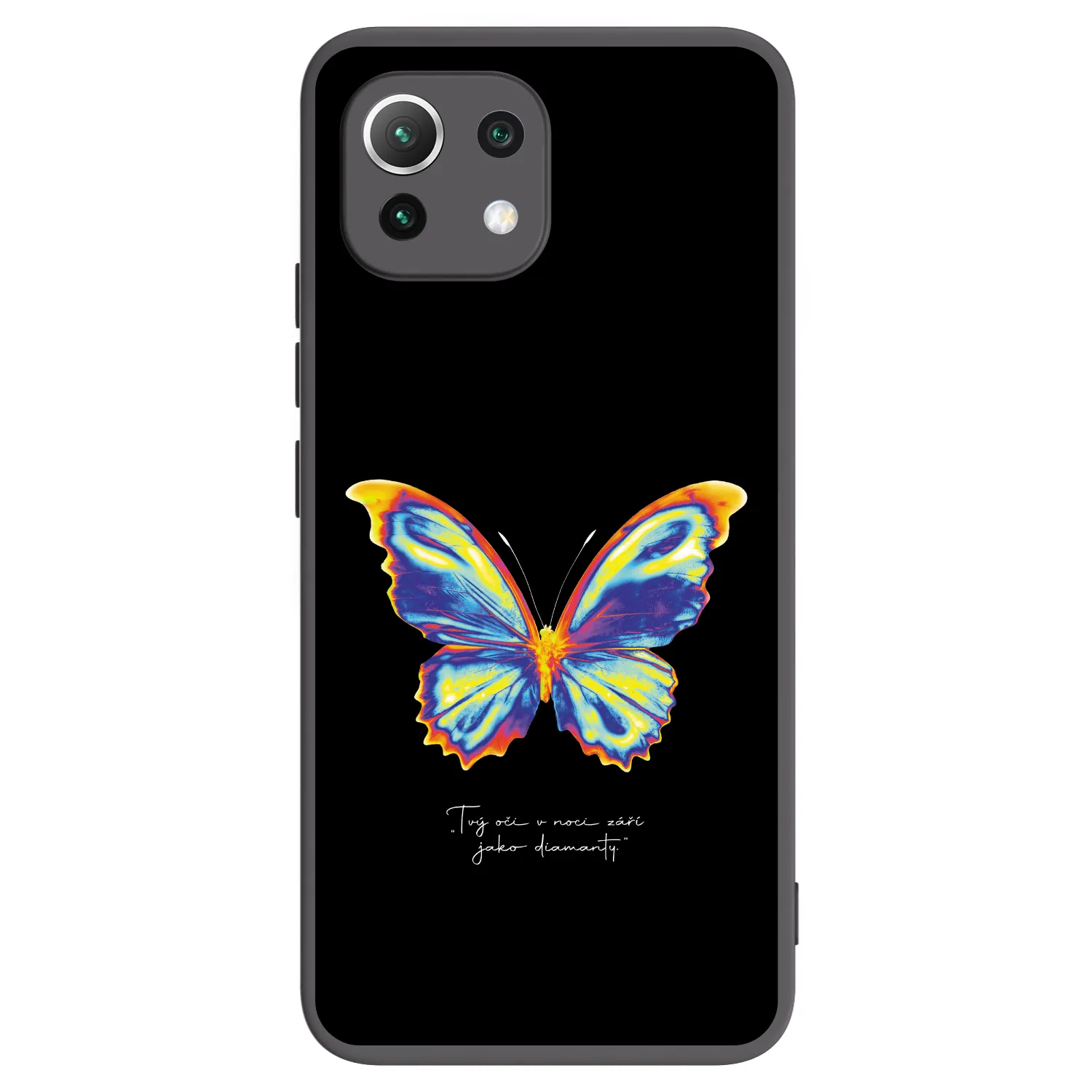 Picasee silikonowe czarne etui na Xiaomi 11 Lite 5G NE - Diamanty Black