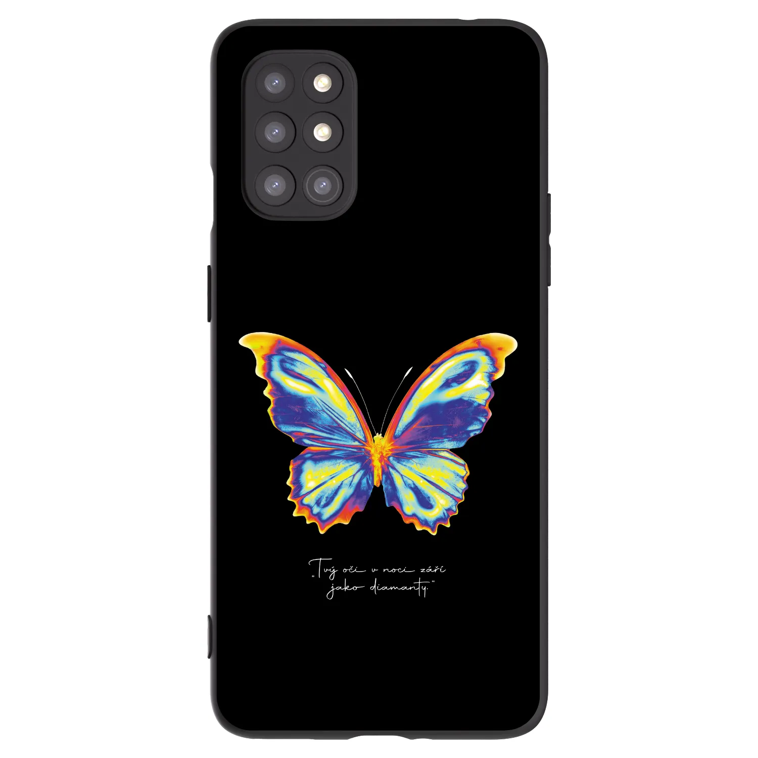 Picasee silikonowe czarne etui na OnePlus 8T - Diamanty Black