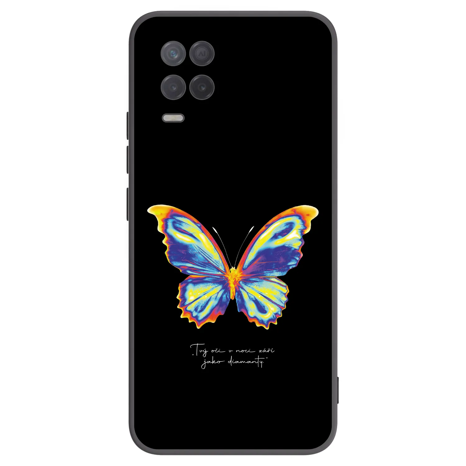 Picasee silikonowe czarne etui na Realme 8 5G - Diamanty Black