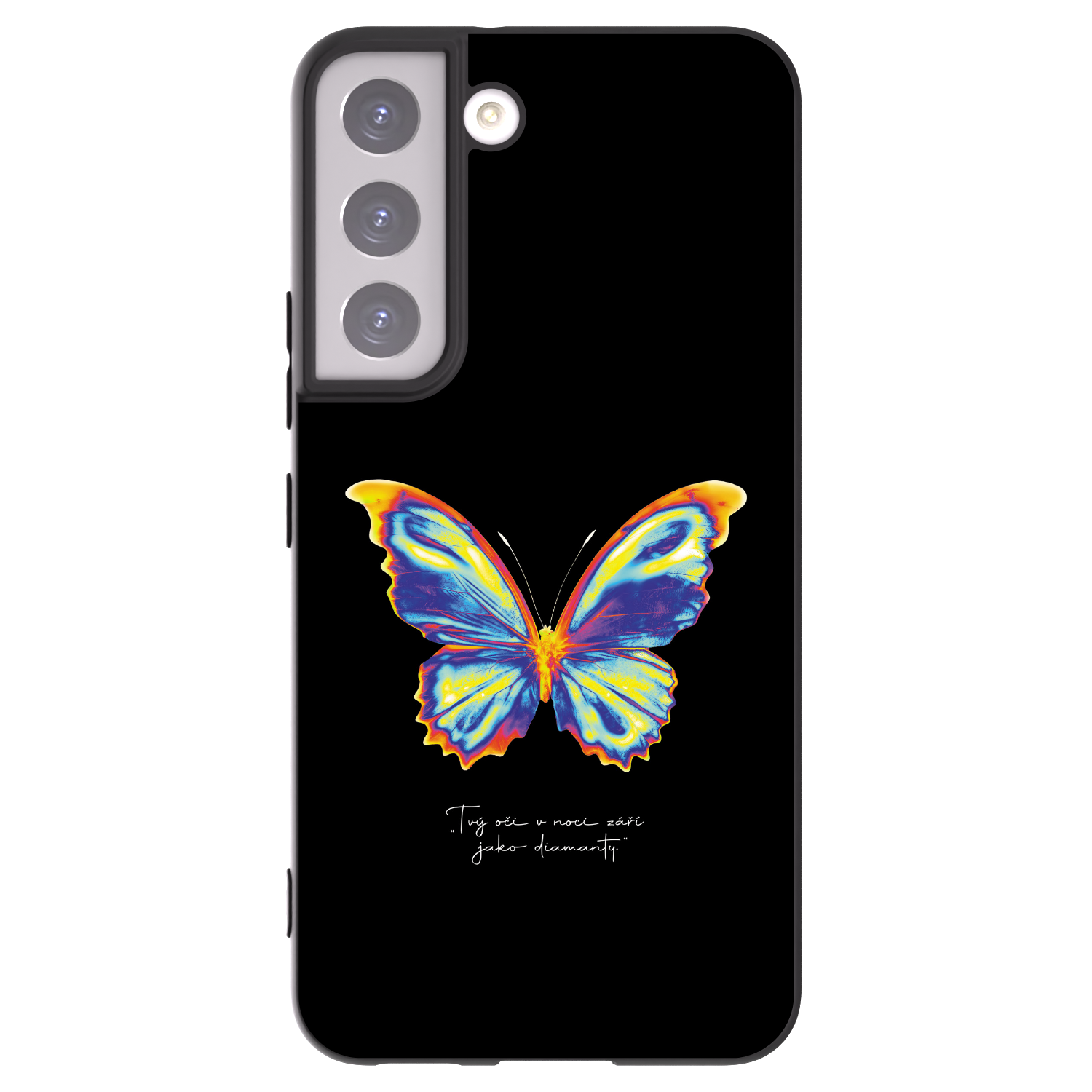 Picasee silikonowe czarne etui na Samsung Galaxy S22 5G - Diamanty Black