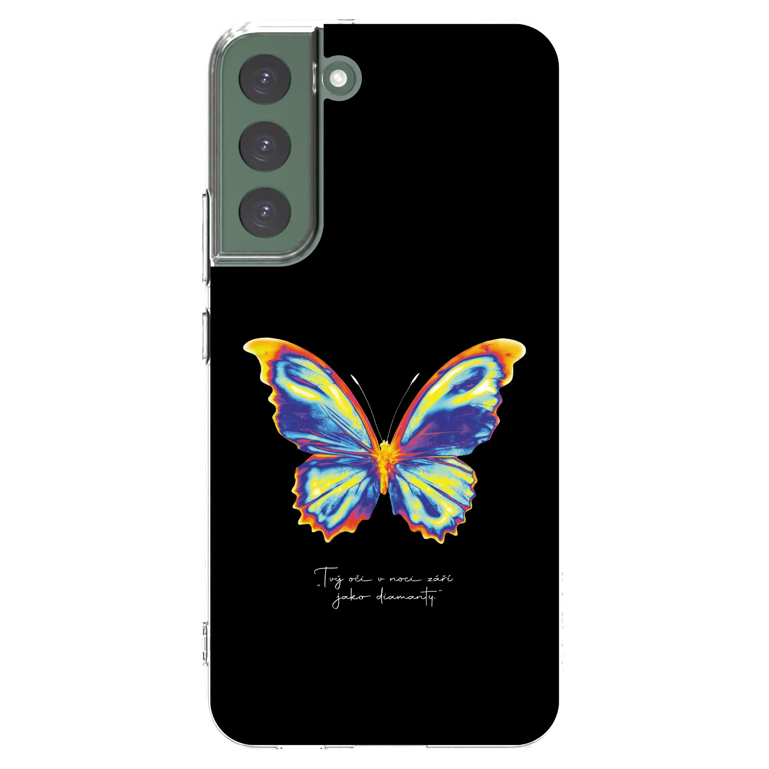 Picasee silikonowe przeźroczyste etui na Samsung Galaxy S22+ 5G - Diamanty Black