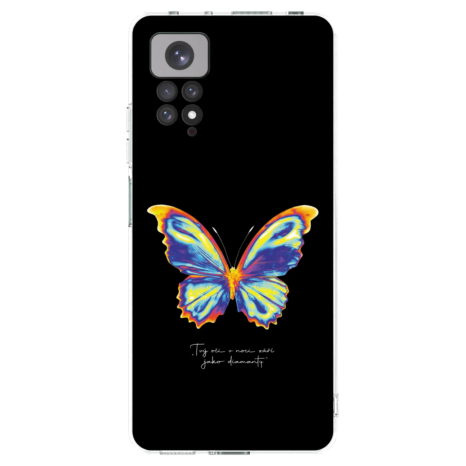 Picasee silikonowe przeźroczyste etui na Xiaomi Redmi Note 11S 4G - Diamanty Black