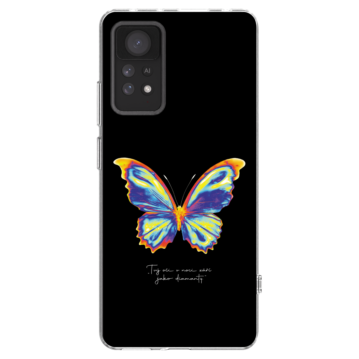 Picasee silikonowe przeźroczyste etui na Xiaomi Redmi Note 11 Pro 5G - Diamanty Black