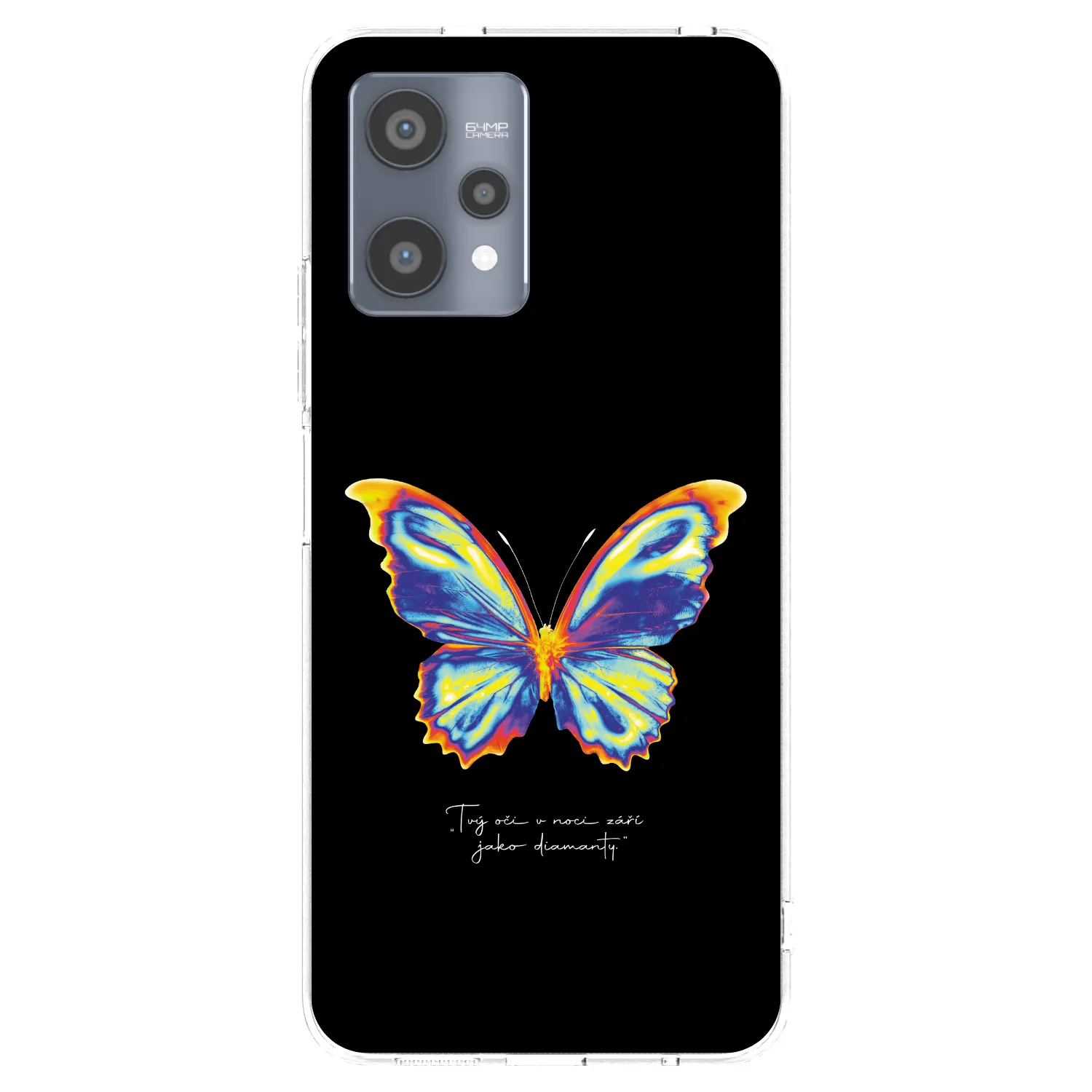 Picasee silikonowe przeźroczyste etui na Realme 9 Pro 5G - Diamanty Black