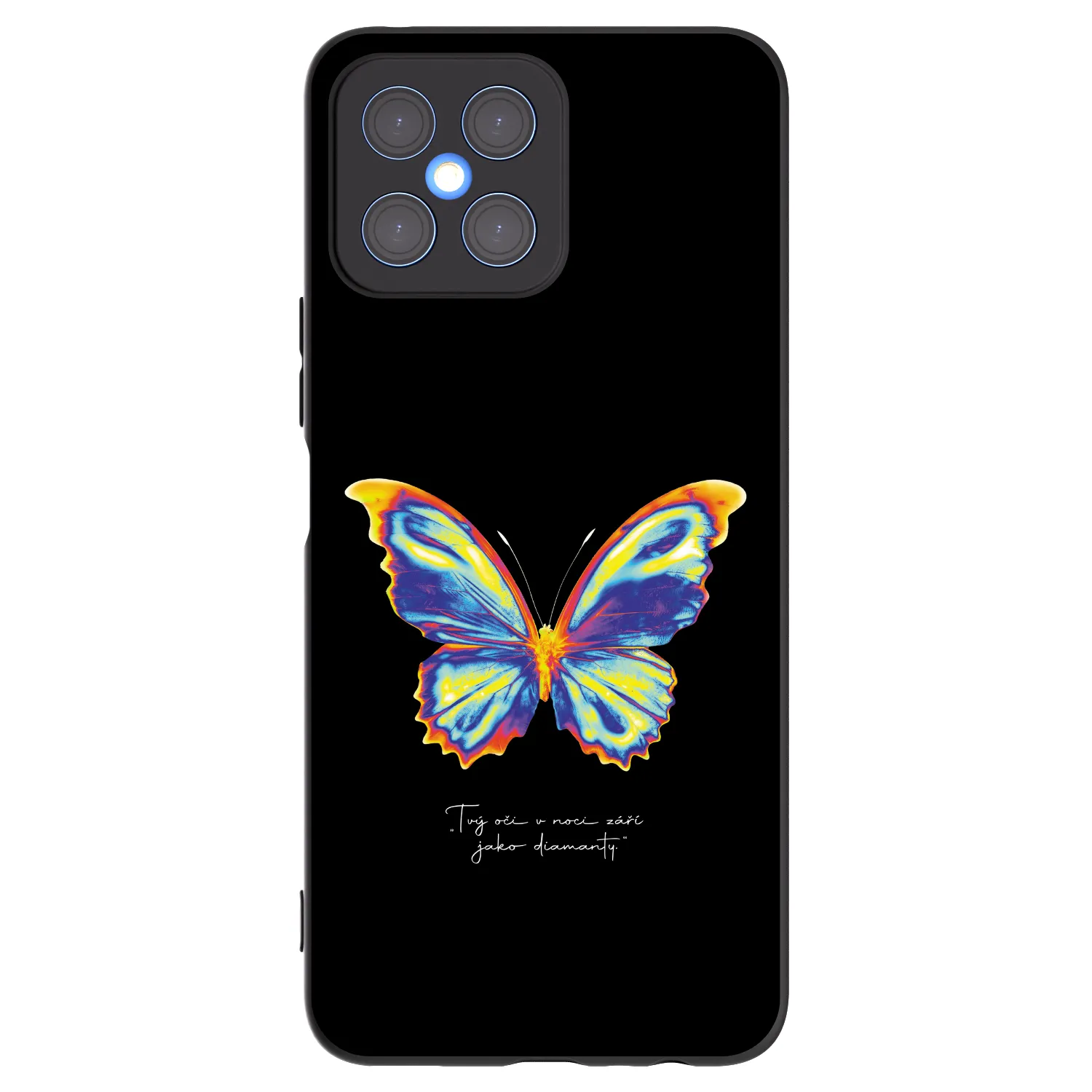 Picasee silikonowe czarne etui na Honor X8 4G - Diamanty Black