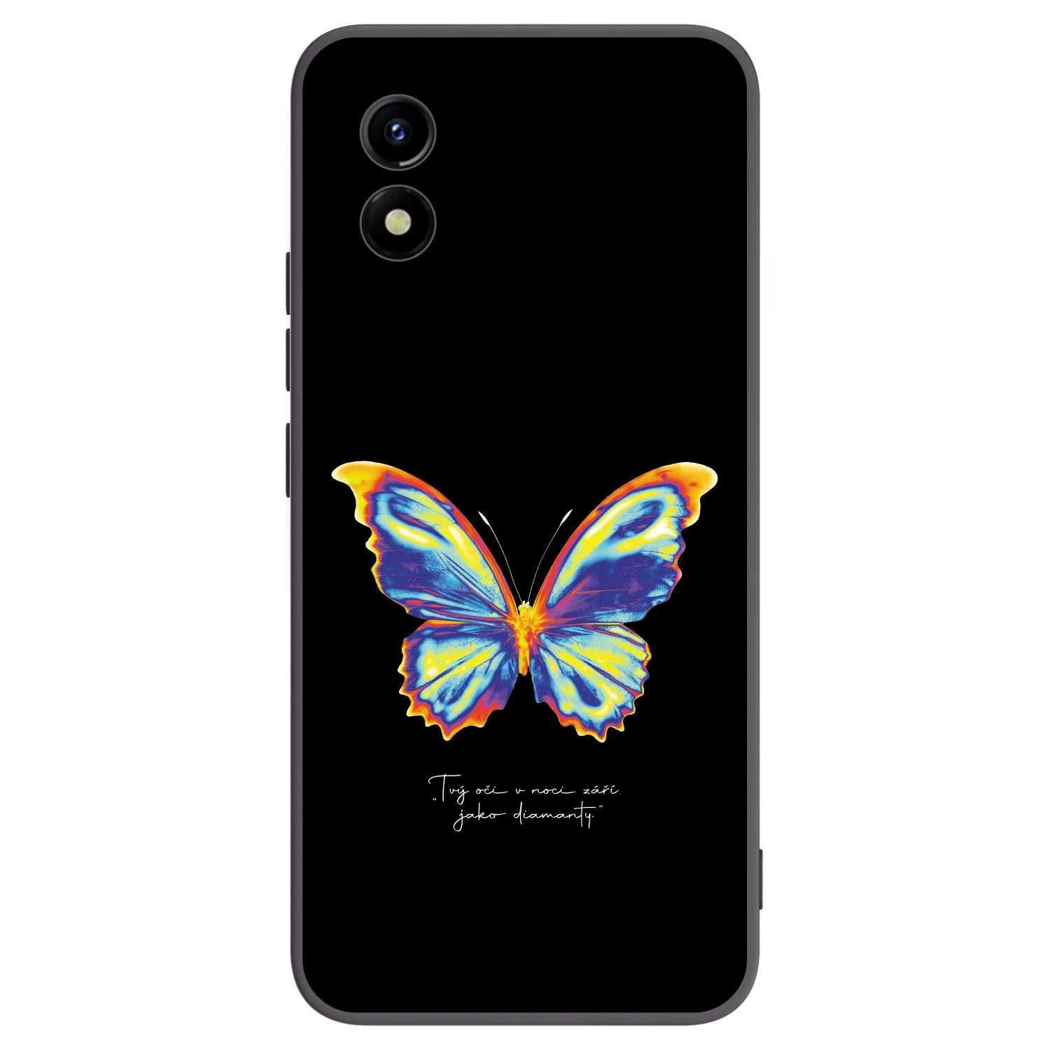 Picasee silikonowe czarne etui na Vivo Y01 - Diamanty Black