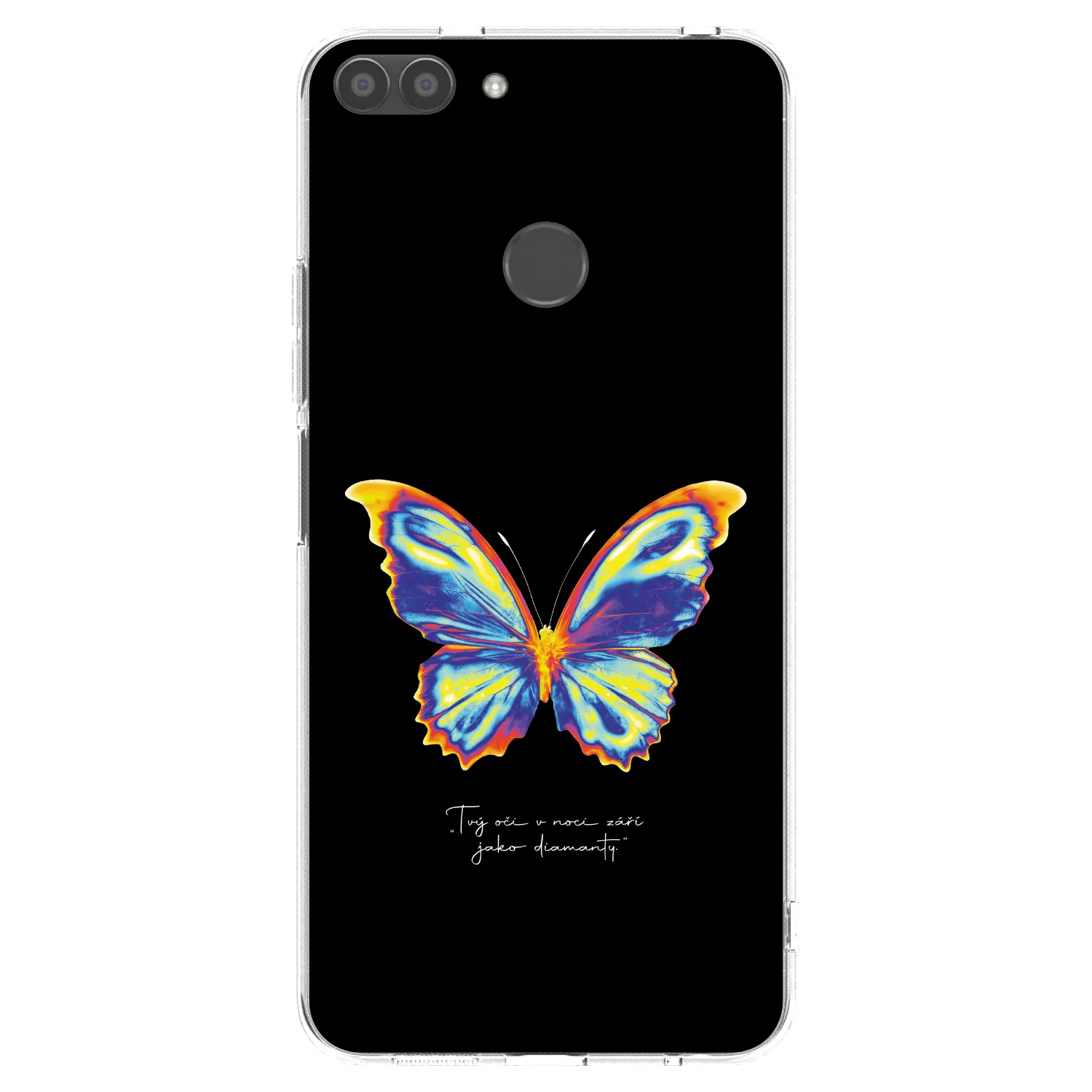 Picasee silikonowe przeźroczyste etui na Huawei P Smart - Diamanty Black