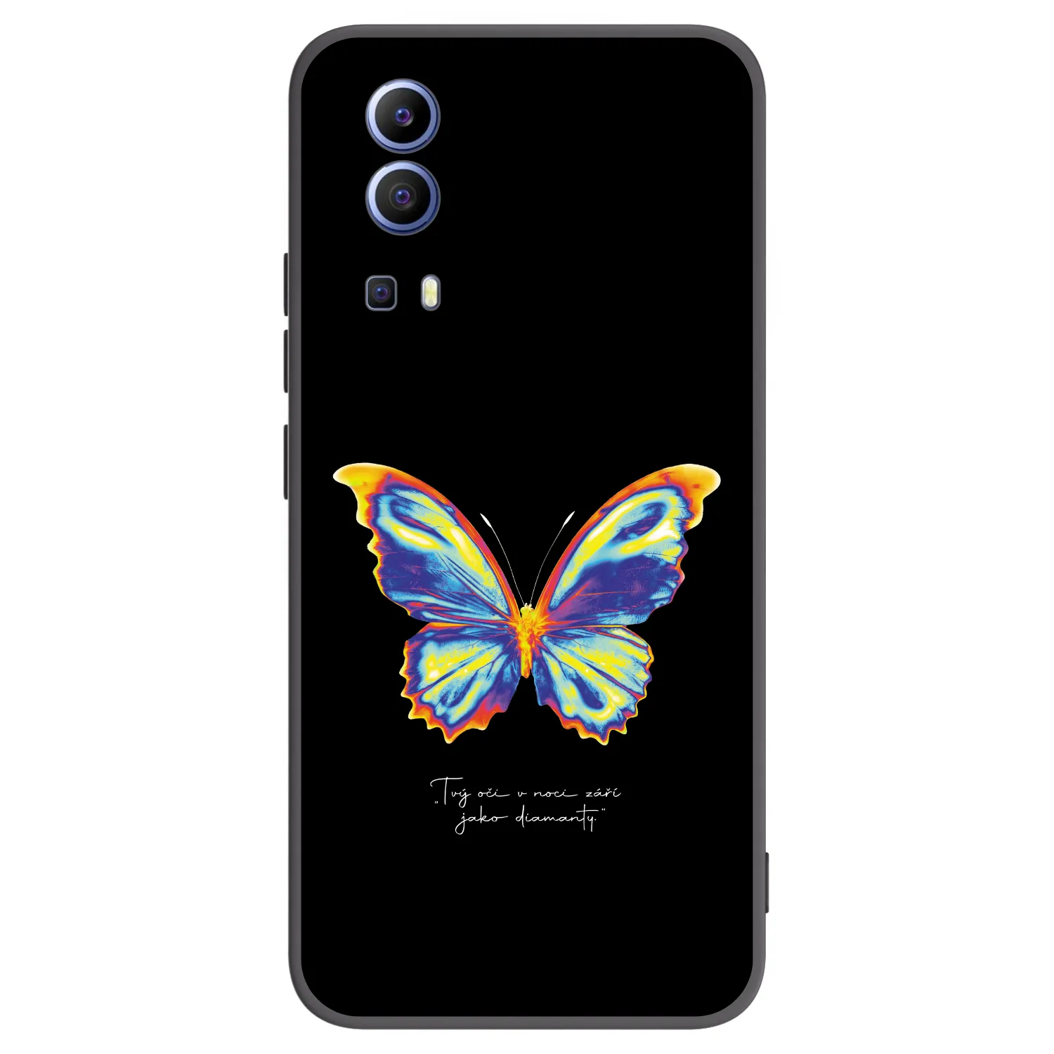 Picasee silikonowe czarne etui na Vivo Y52 5G - Diamanty Black