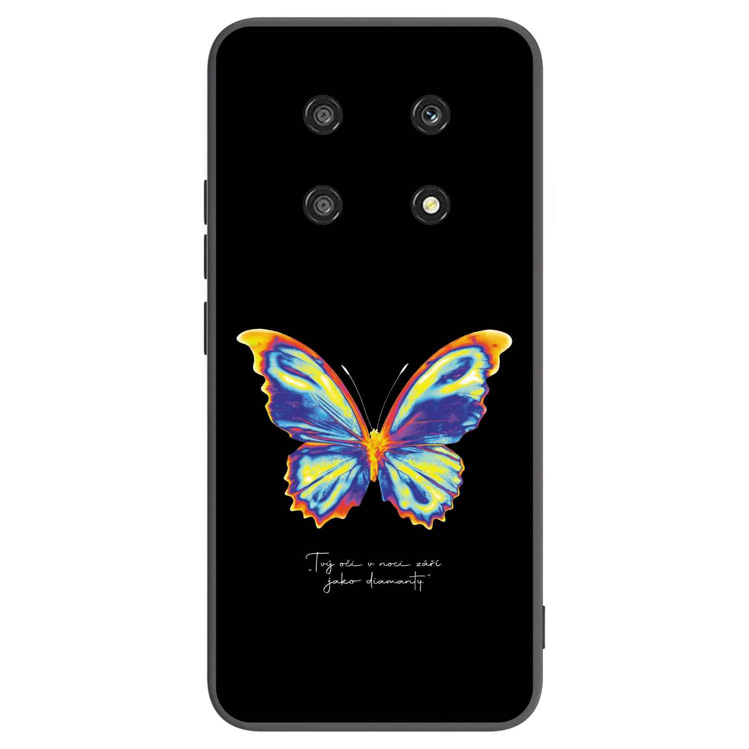 Picasee silikonowe czarne etui na Honor Magic4 Lite 5G - Diamanty Black