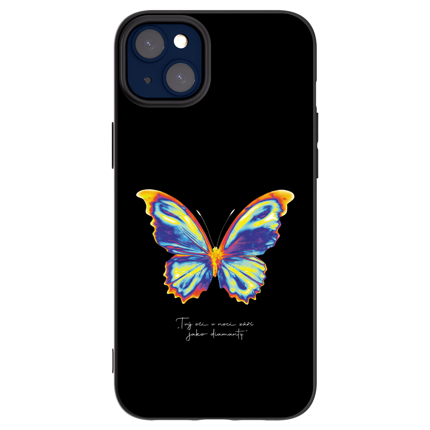 Picasee silikonowe czarne etui na Apple iPhone 14 Plus - Diamanty Black