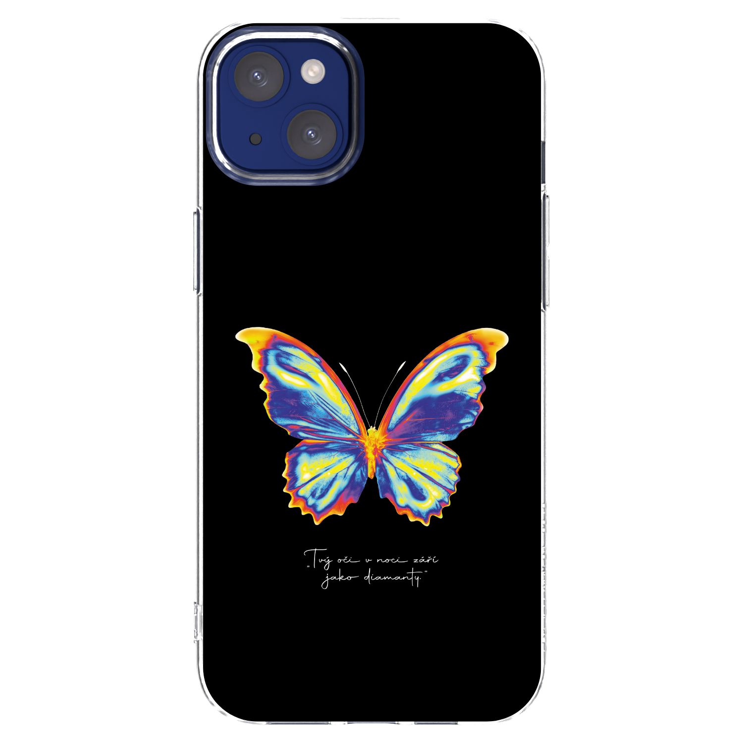Picasee silikonowe przeźroczyste etui na Apple iPhone 14 Plus - Diamanty Black