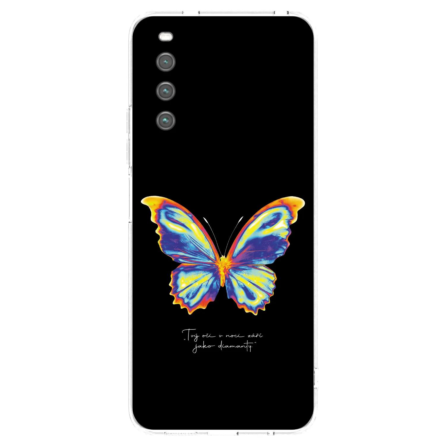 Picasee silikonowe przeźroczyste etui na Sony Xperia 10 IV 5G - Diamanty Black