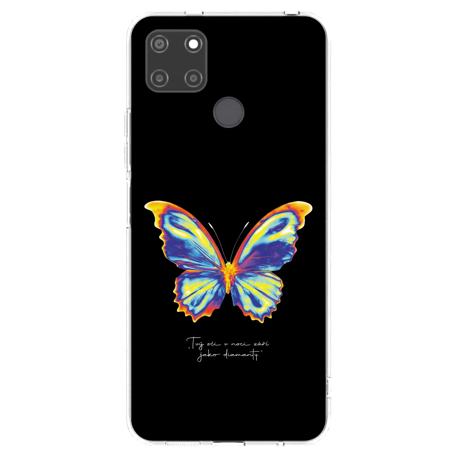 Picasee silikonowe przeźroczyste etui na Realme C21Y - Diamanty Black