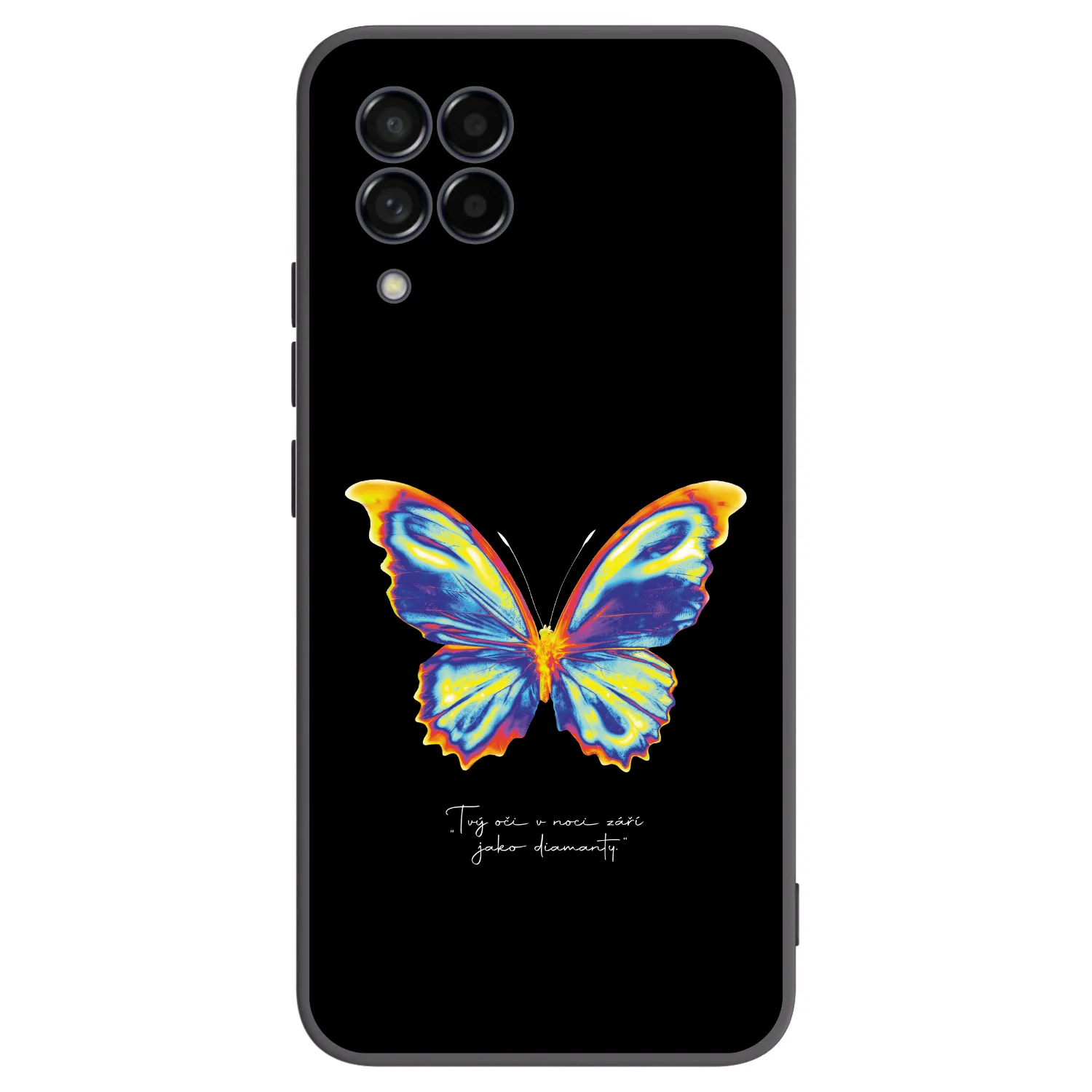 Picasee silikonowe czarne etui na Samsung Galaxy M53 5G - Diamanty Black