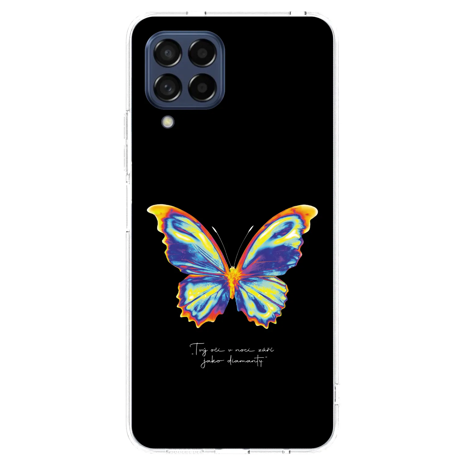 Picasee silikonowe przeźroczyste etui na Samsung Galaxy M53 5G - Diamanty Black