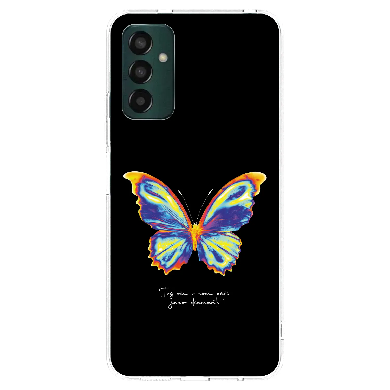 Picasee silikonowe przeźroczyste etui na Samsung Galaxy M13 M135F - Diamanty Black