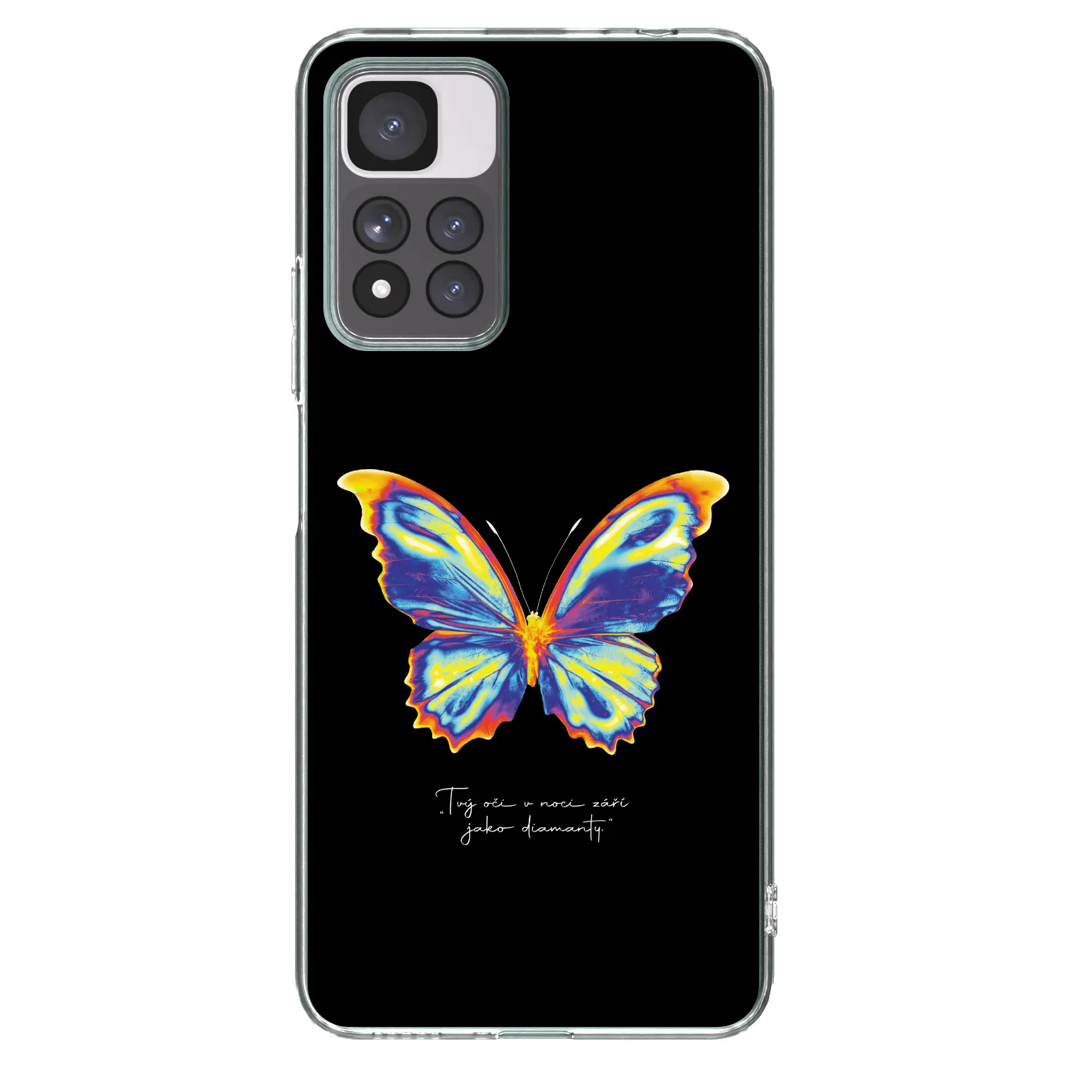 Picasee silikonowe przeźroczyste etui na Xiaomi Redmi Note 11 Pro+ 5G - Diamanty Black