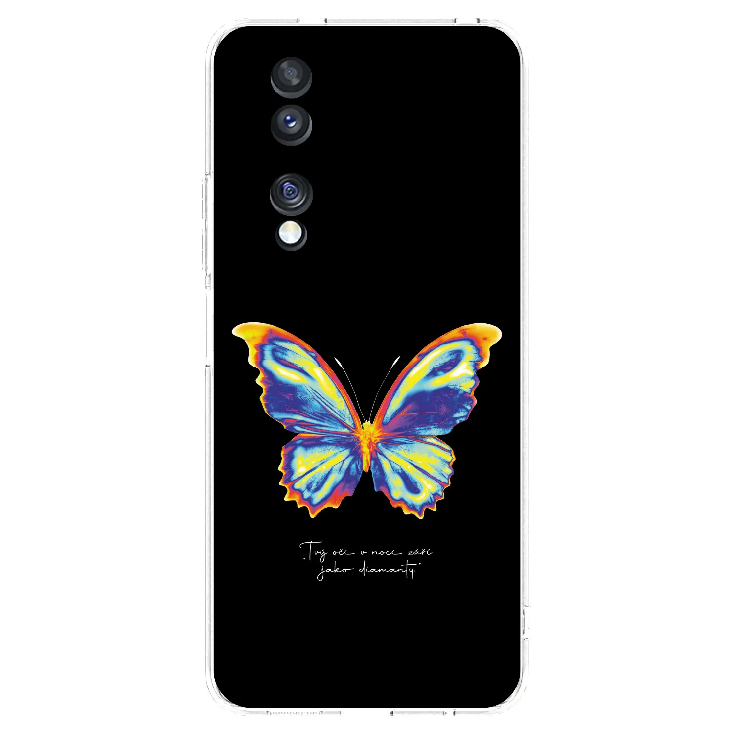 Picasee silikonowe przeźroczyste etui na Honor 70 - Diamanty Black